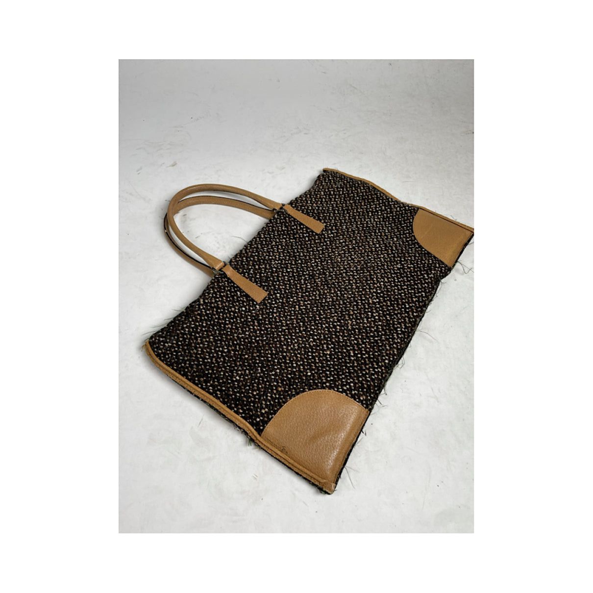 Prada Cleo Brown Wool Handbag Size ONE SIZE - 5 Thumbnail