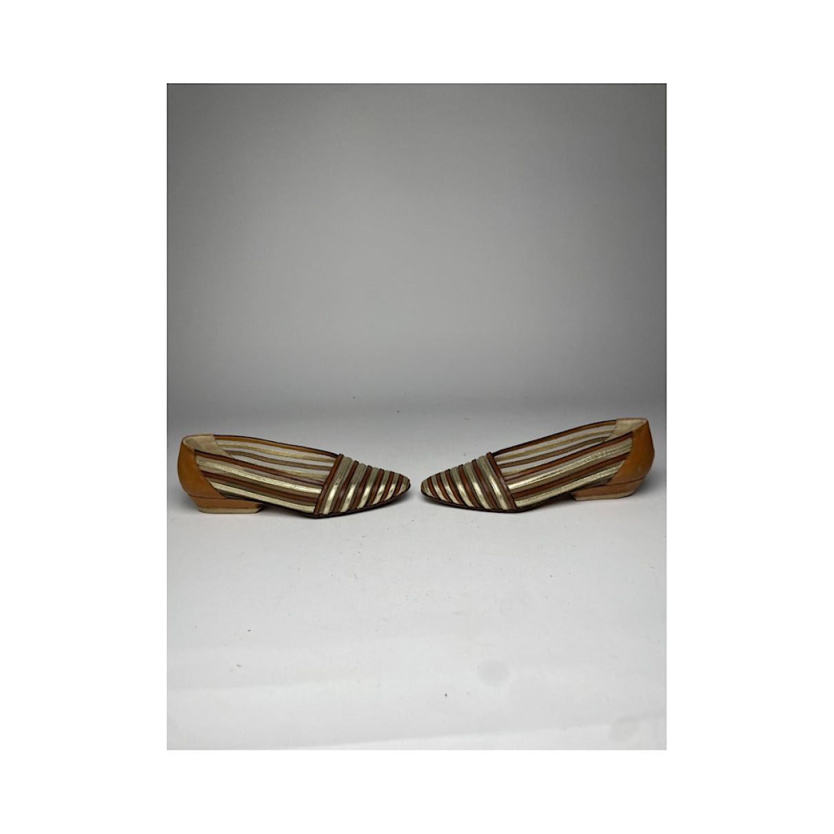 Fendi Brown Leather Flat Size US 4.5 / IT 34.5 - 2 Thumbnail