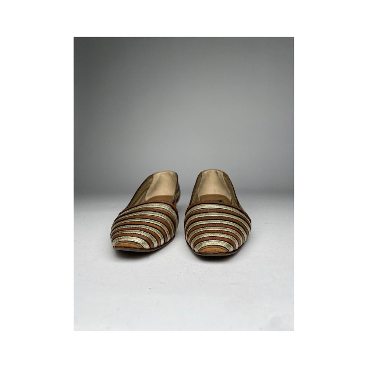 Fendi Brown Leather Flat Size US 4.5 / IT 34.5 - 3 Thumbnail