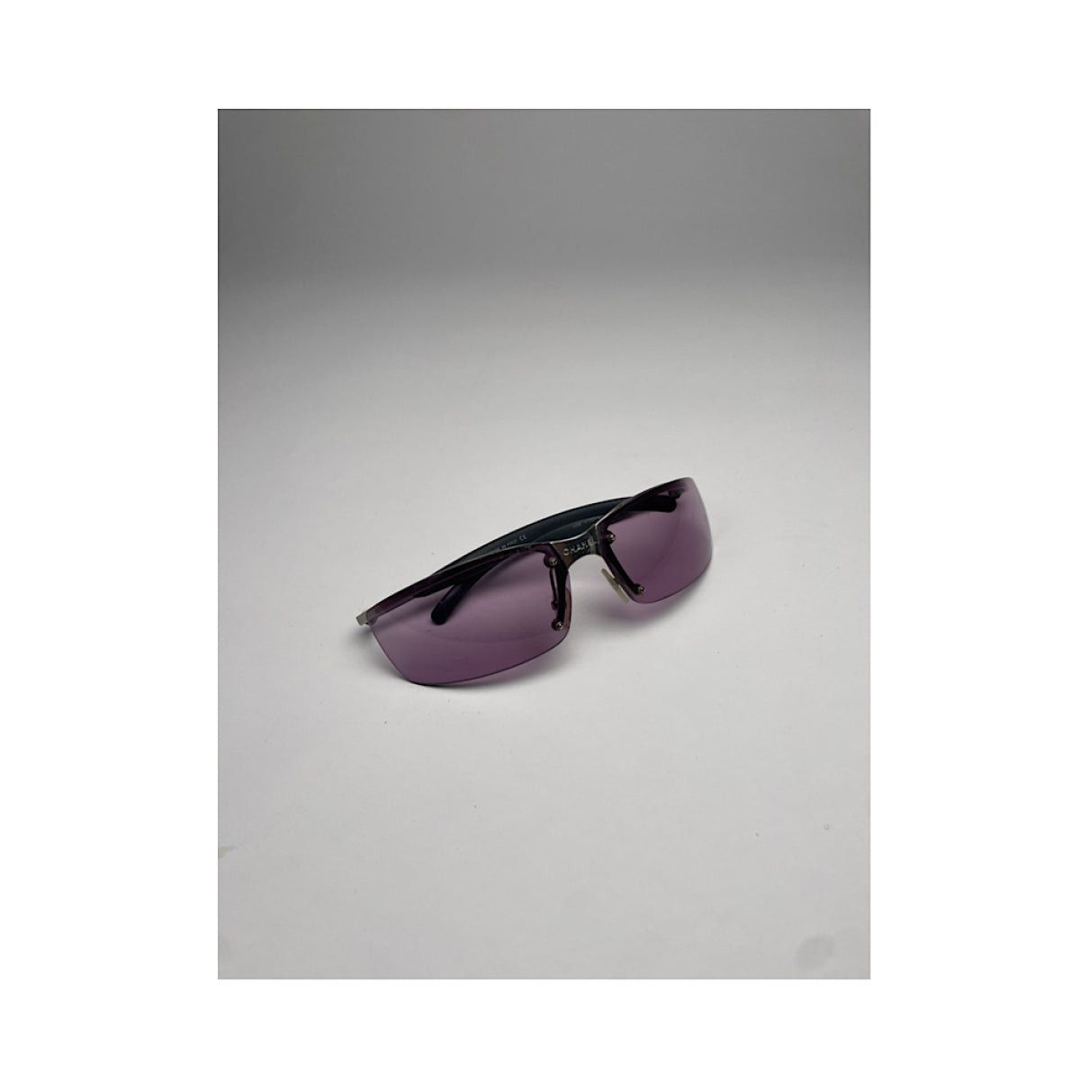 Chanel Purple Metal Sunglasses Size ONE SIZE - 2 Thumbnail