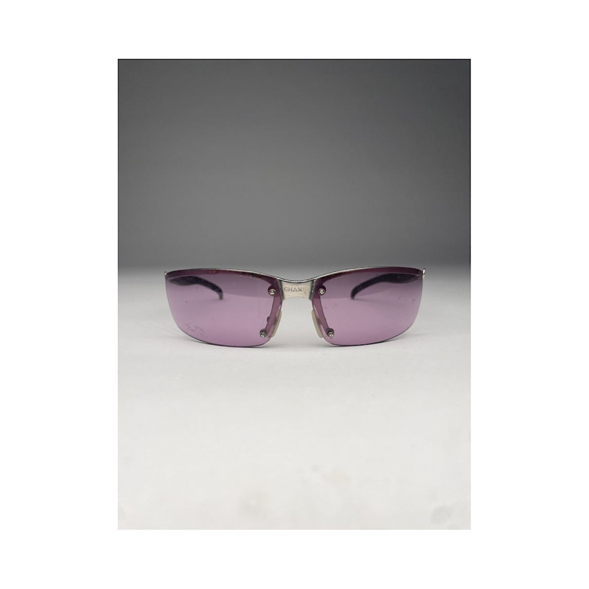 Chanel Purple Metal Sunglasses Size ONE SIZE - 3 Thumbnail