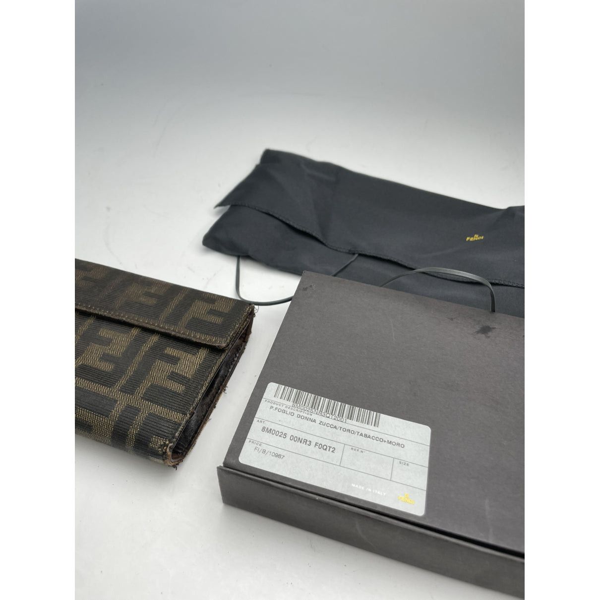 Fendi Baguette Brown Cotton Wallet Size ONE SIZE - 2 Thumbnail