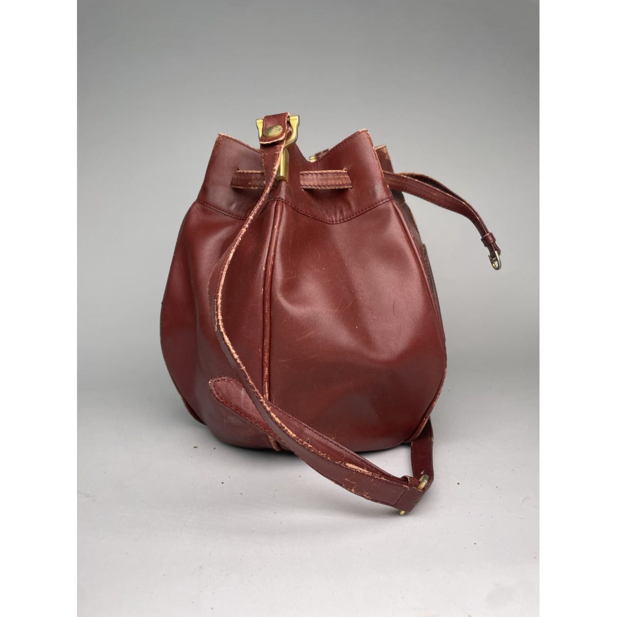 Cartier Seau Burgundy Leather Handbag Size ONE SIZE - 5 Thumbnail