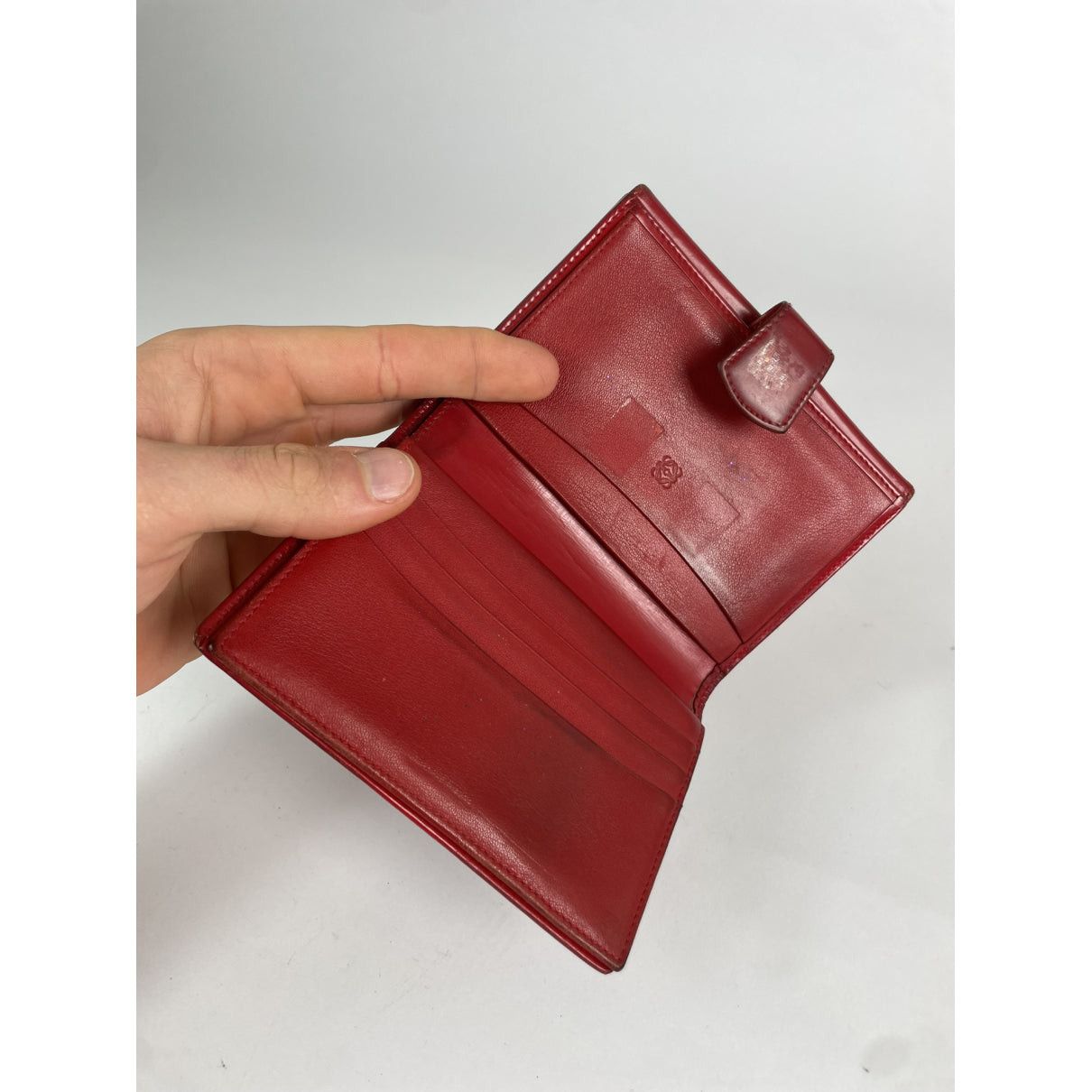 Loewe Red Leather Wallet Size ONE SIZE - 3 Thumbnail