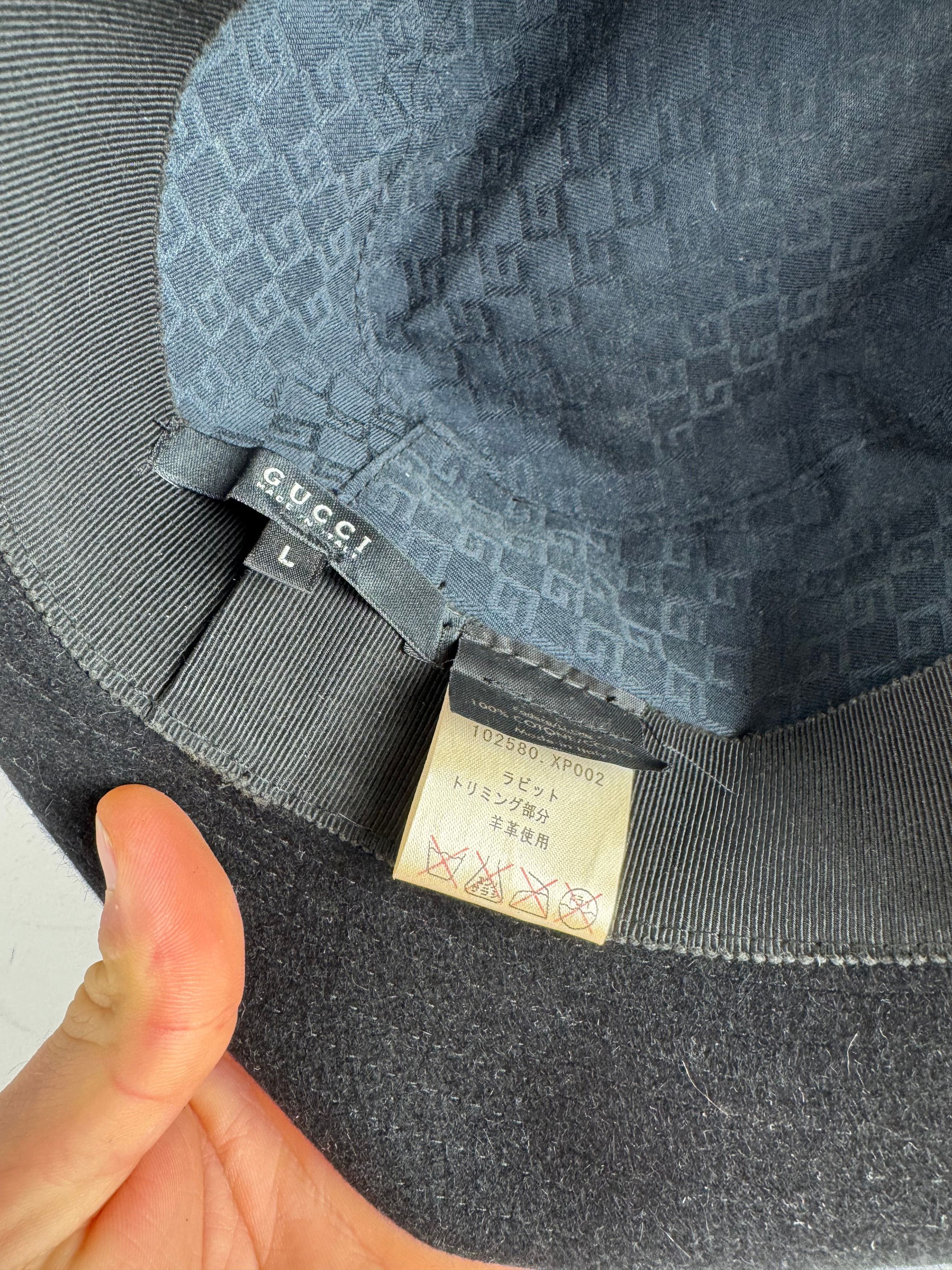 Vintage Wool Hat Black L