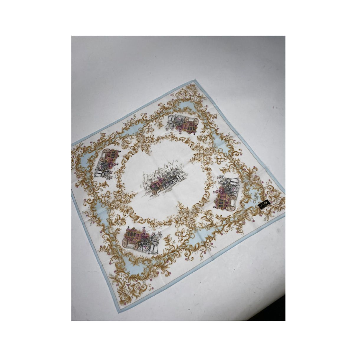 Celine Multicolour Cotton Silk Handkerchief Size ONE SIZE - 4 Thumbnail