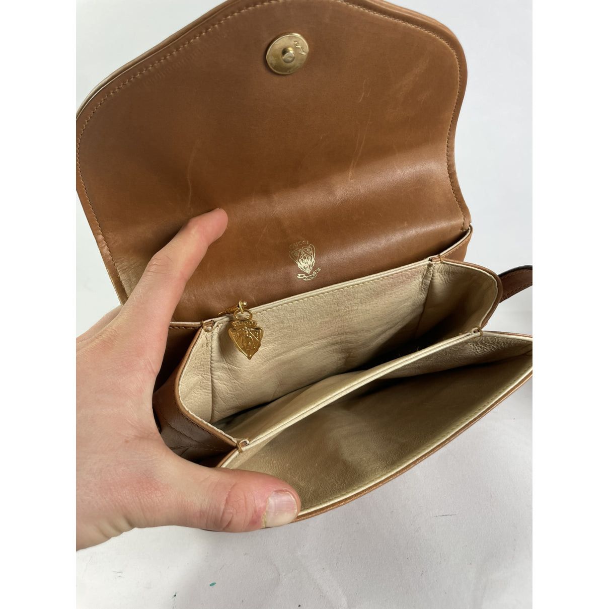 Gucci GG Marmont Animalier Brown Leather Handbag Size ONE SIZE - 2 Thumbnail