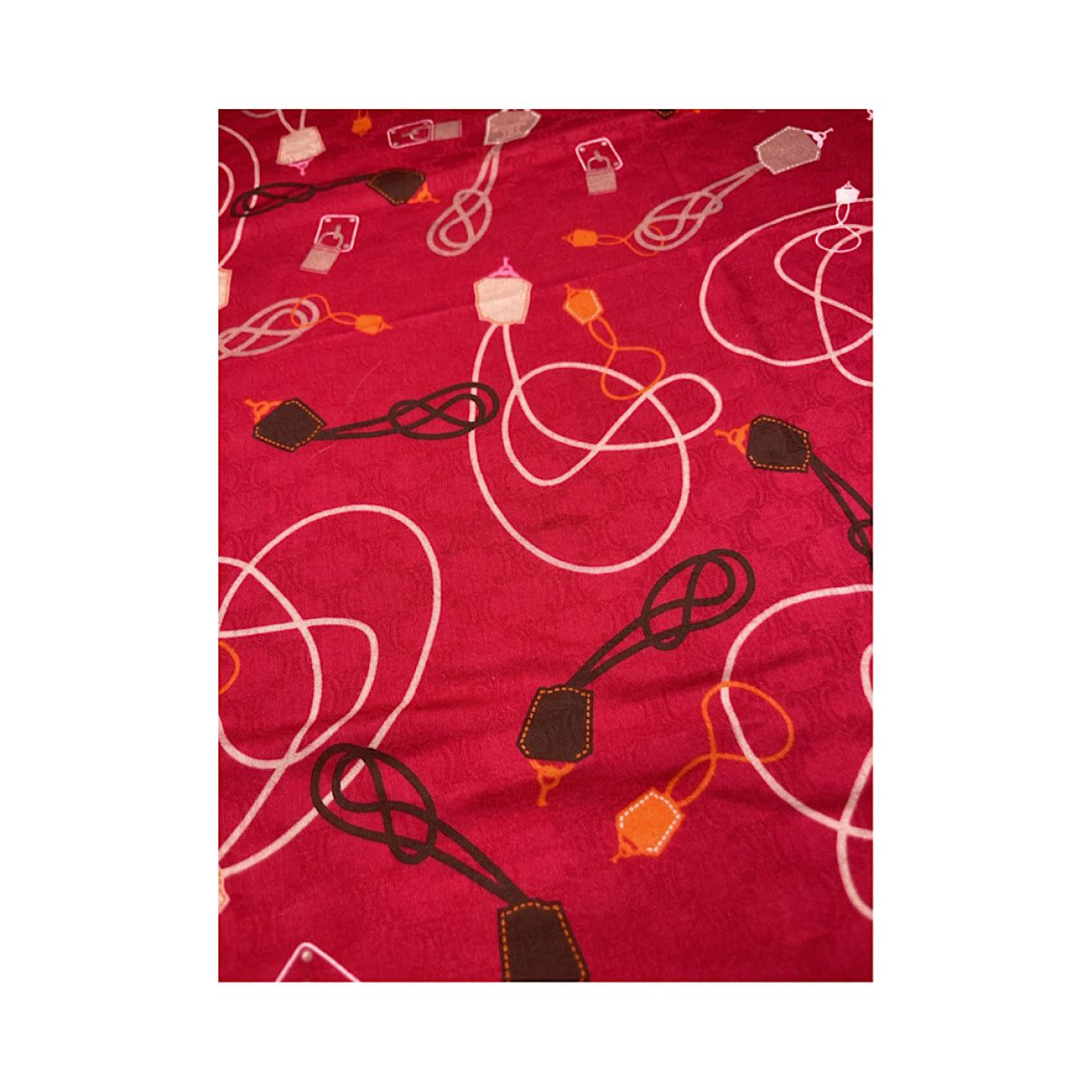 Celine Red Silk Silk Handkerchief Size ONE SIZE - 3 Thumbnail