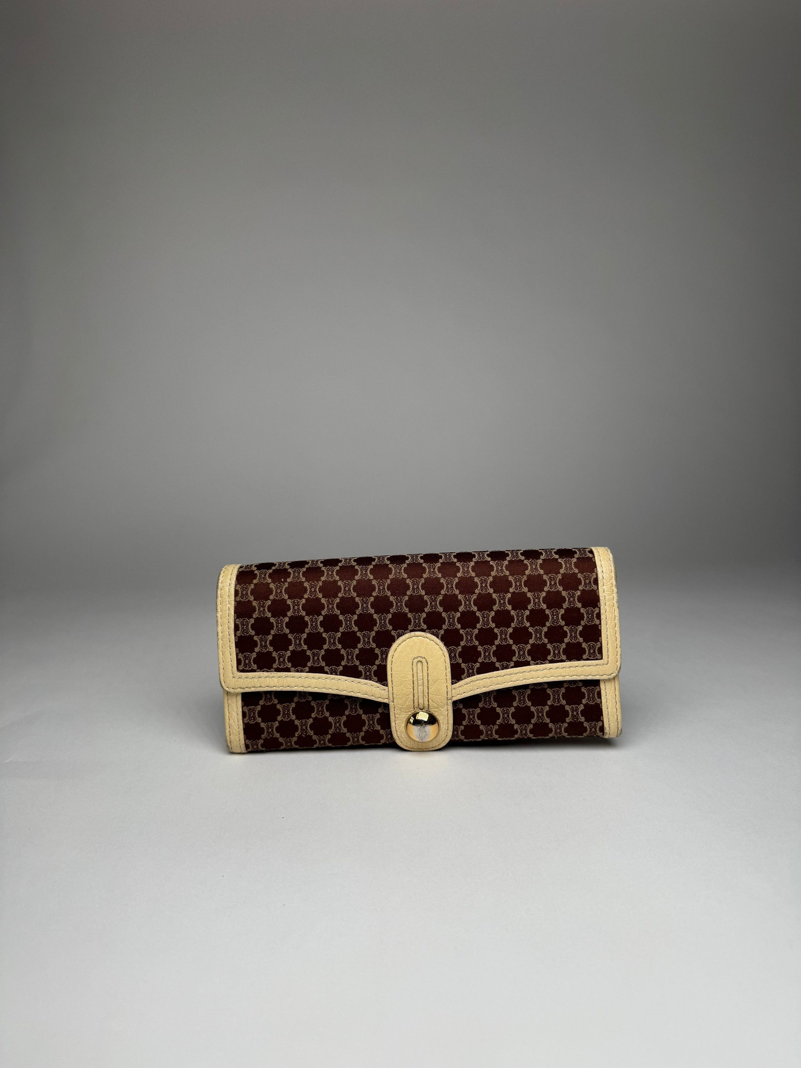 Celine Vintage Leather Canvas Monogram Wallet Size ONE SIZE - 6 Thumbnail