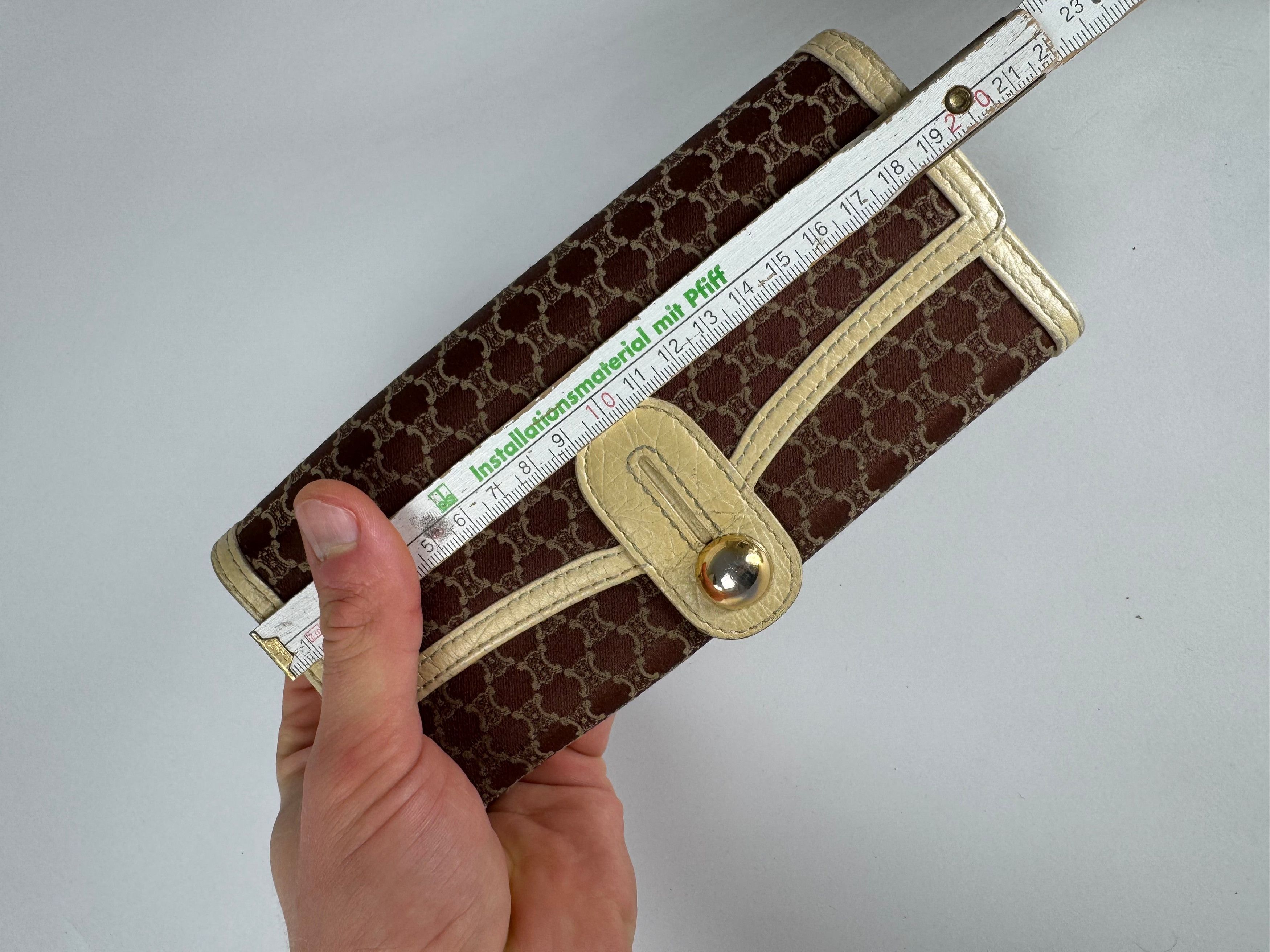 Celine Vintage Leather Canvas Monogram Wallet Size ONE SIZE - 9 Thumbnail
