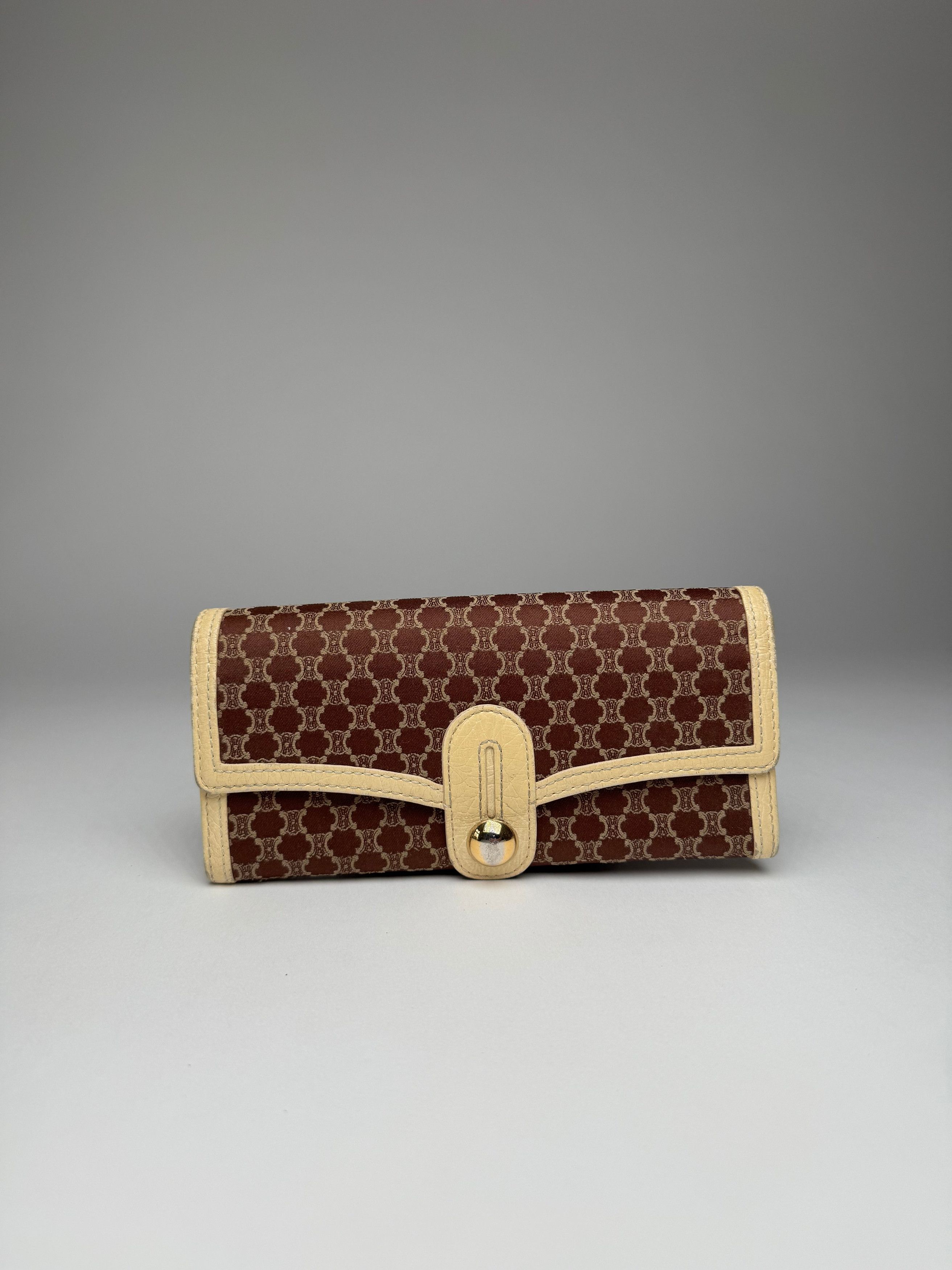 Celine Vintage Leather Canvas Monogram Wallet Size ONE SIZE - 10 Thumbnail