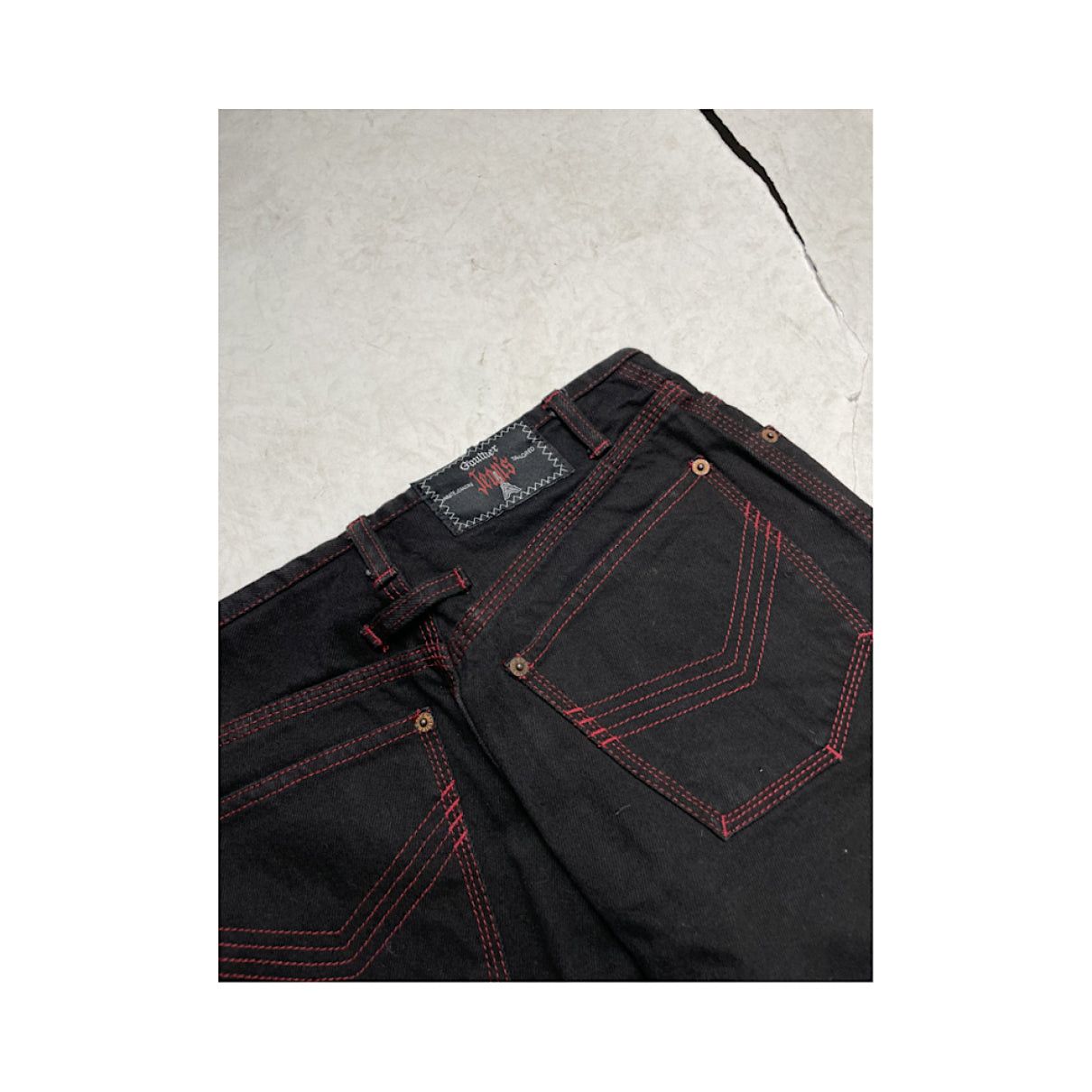 Jean Paul Gaultier Black Cotton Jean Size 42" / US 20 - 4 Thumbnail