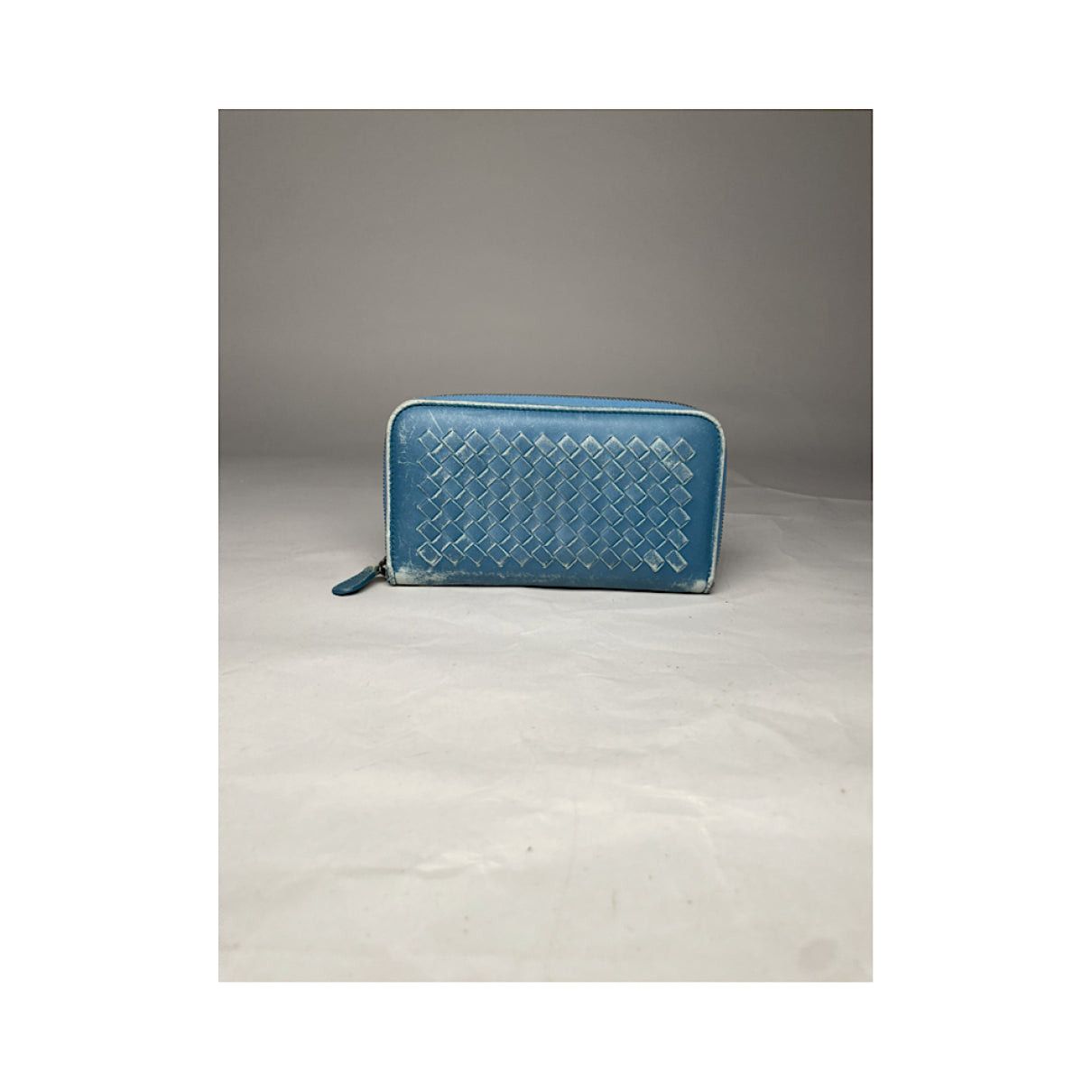 Bottega Veneta Intrecciato Blue Leather Wallet Size ONE SIZE - 2 Thumbnail