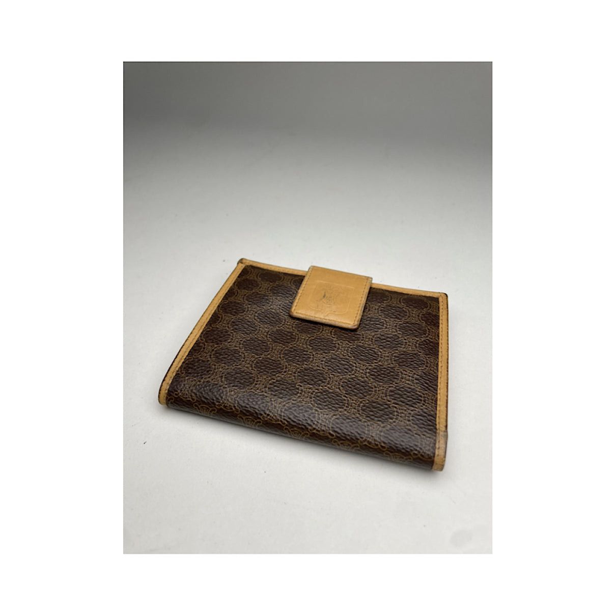 Celine Triomphe Vintage Brown Leather Wallet Size ONE SIZE - 4 Thumbnail
