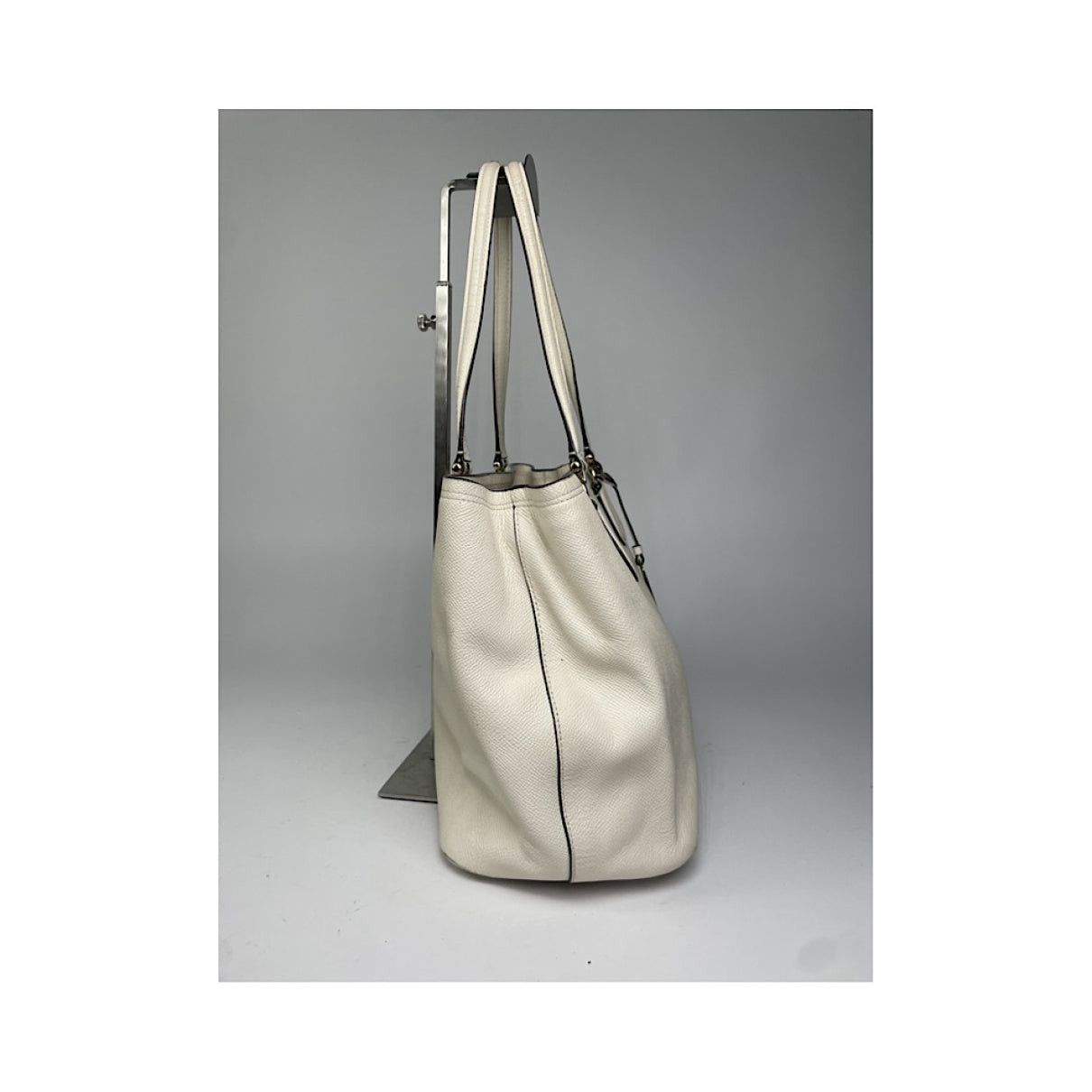 Coach Edie White Leather Handbag Size ONE SIZE - 4 Thumbnail