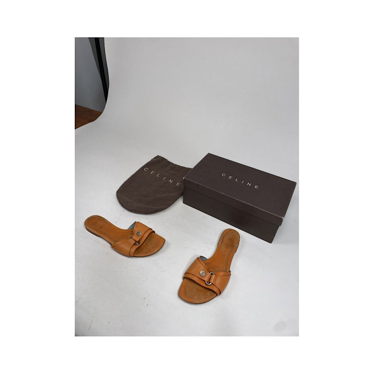 Celine Clea Orange Leather Sandal Size US 6.5 / IT 36.5 - 2 Thumbnail
