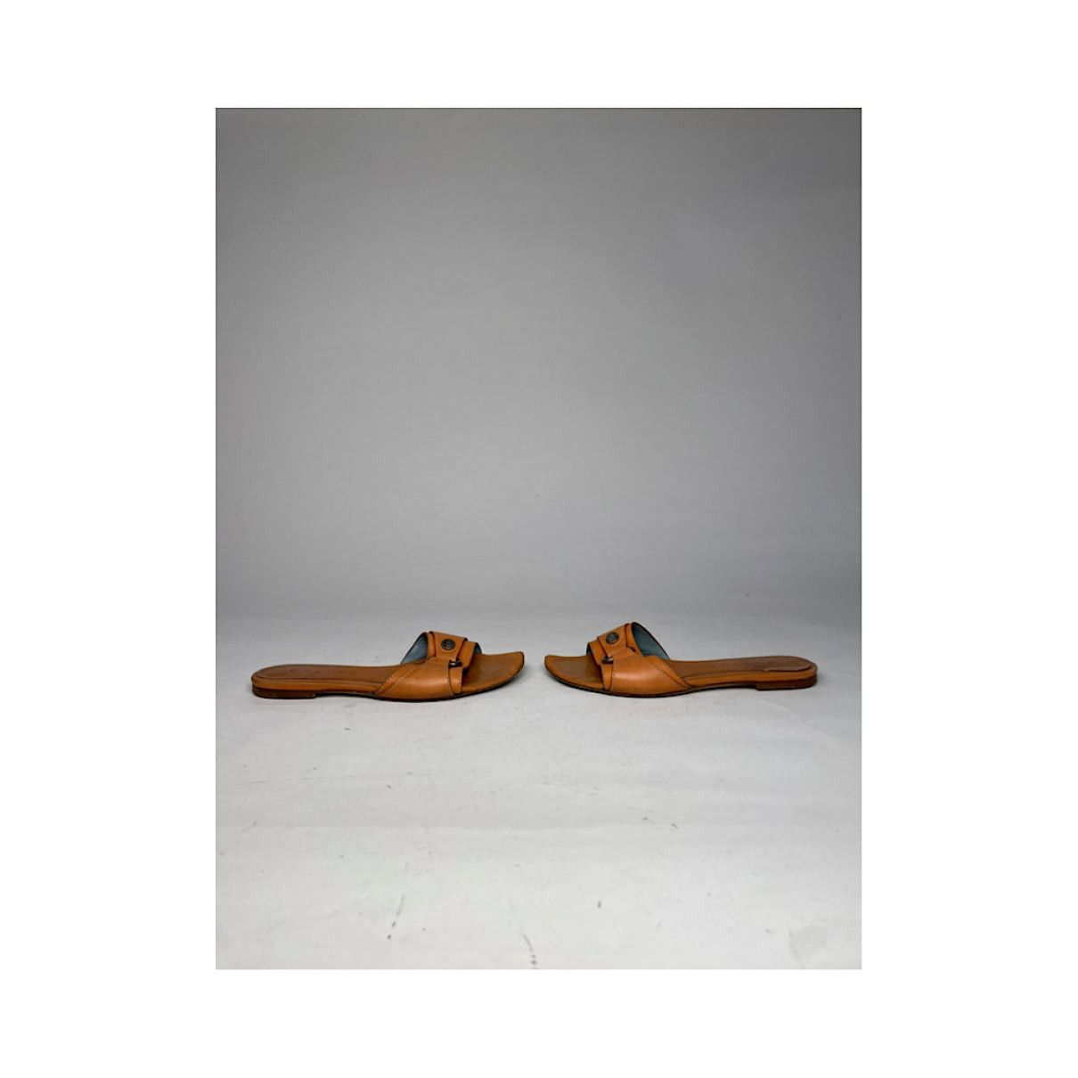 Celine Clea Orange Leather Sandal Size US 6.5 / IT 36.5 - 3 Thumbnail