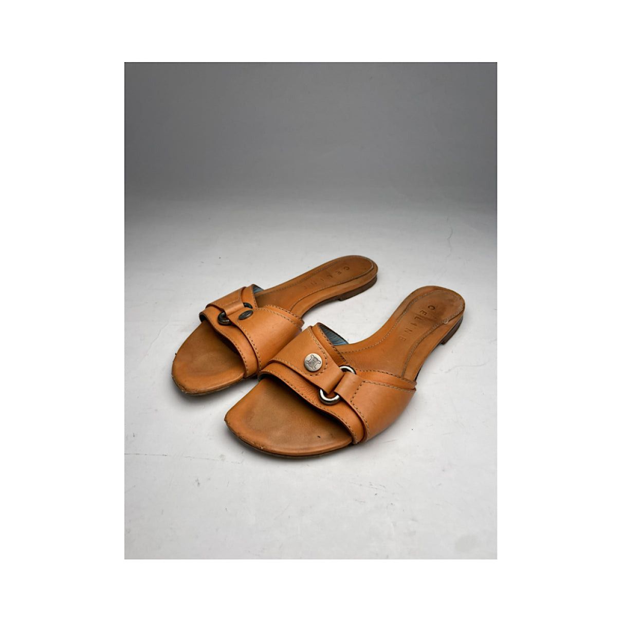 Celine Clea Orange Leather Sandal Size US 6.5 / IT 36.5 - 5 Thumbnail