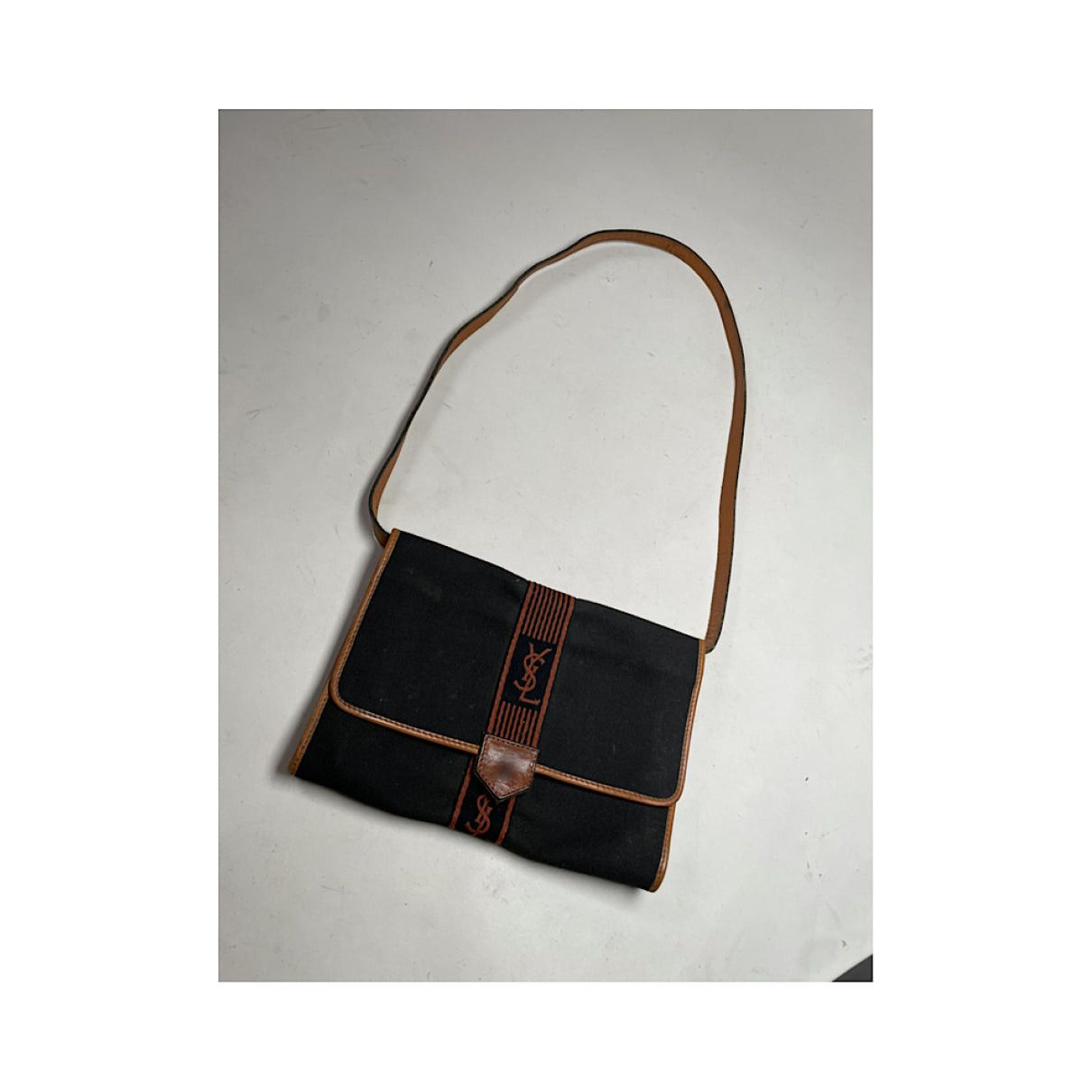 Yves Saint Laurent Black Cotton Handbag Size ONE SIZE - 2 Thumbnail