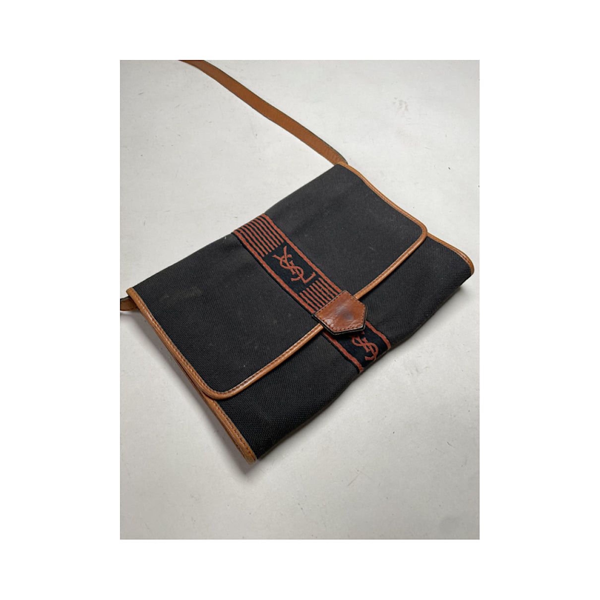 Yves Saint Laurent Black Cotton Handbag Size ONE SIZE - 4 Thumbnail