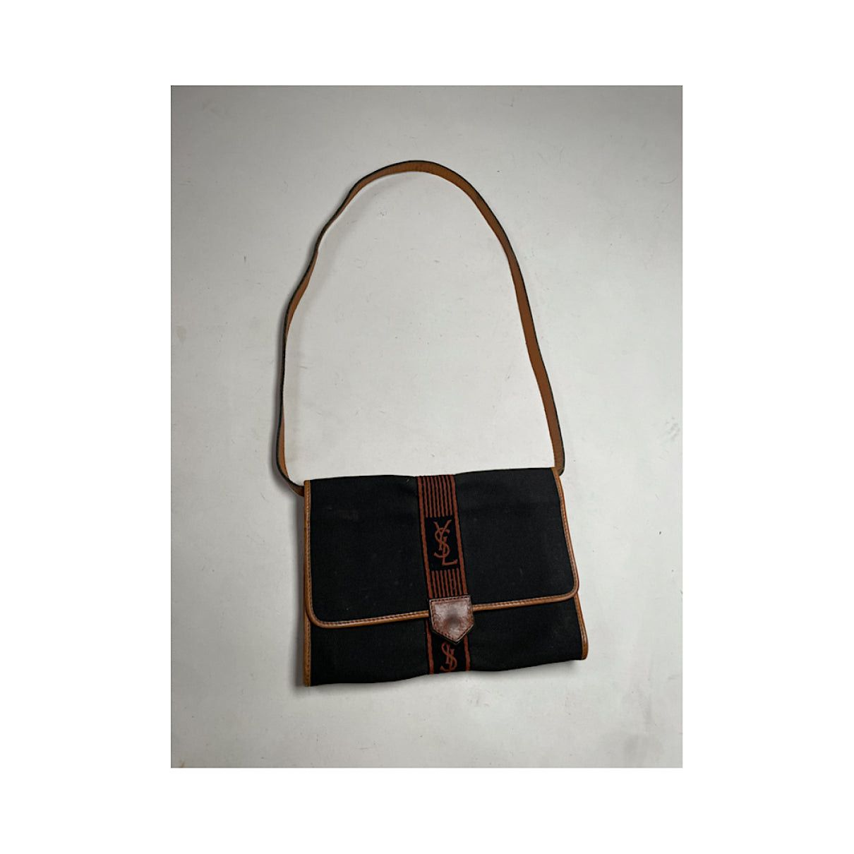 Yves Saint Laurent Black Cotton Handbag Size ONE SIZE - 3 Thumbnail