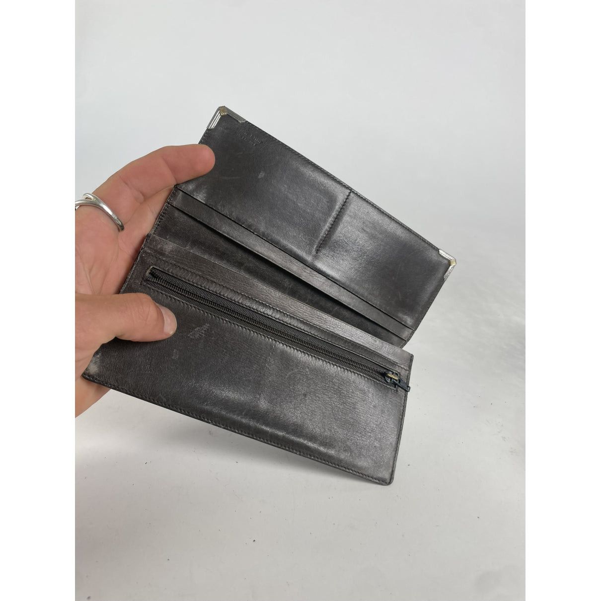 Dior 30 Montaigne Grey Leather Purse Size ONE SIZE - 3 Thumbnail