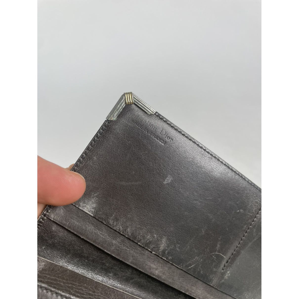 Dior 30 Montaigne Grey Leather Purse Size ONE SIZE - 4 Thumbnail
