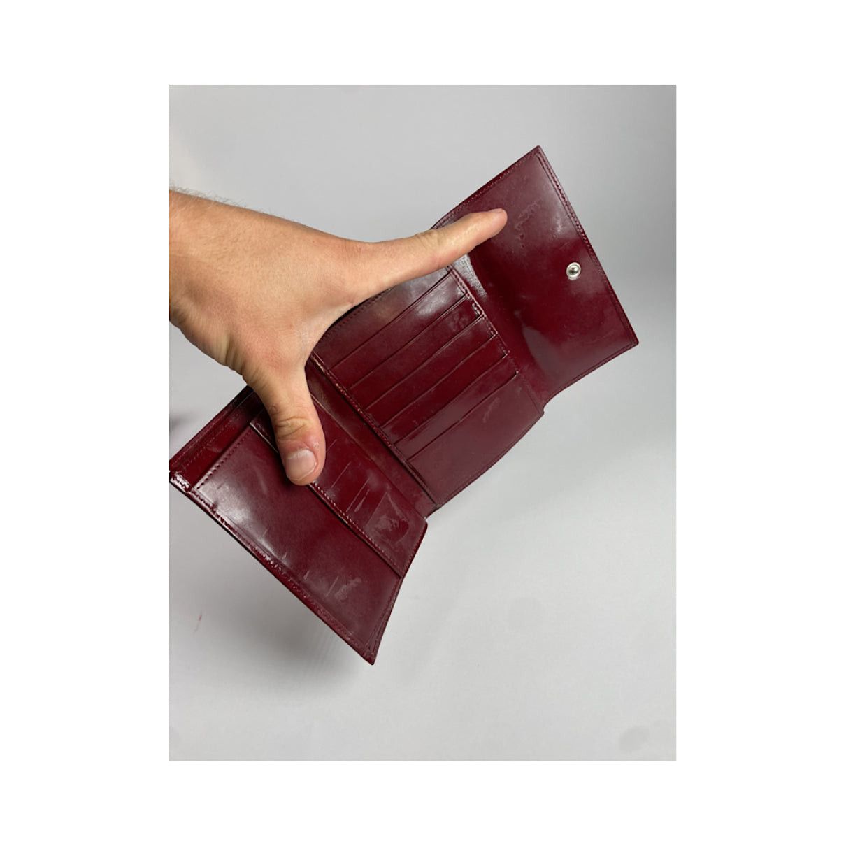 Cartier Burgundy Leather Wallet Size ONE SIZE - 4 Thumbnail