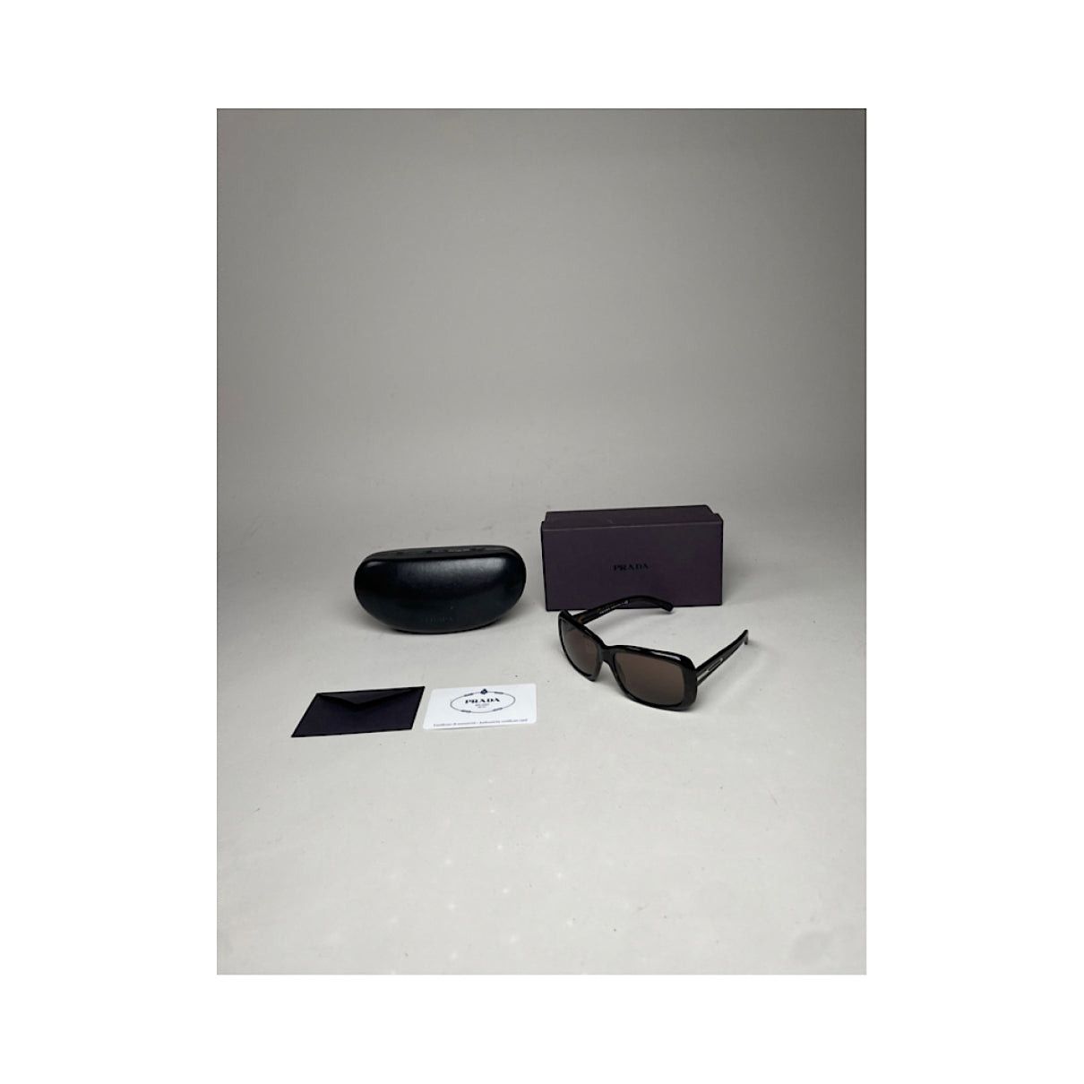 Prada Black Plastic Sunglasses Size ONE SIZE - 3 Thumbnail