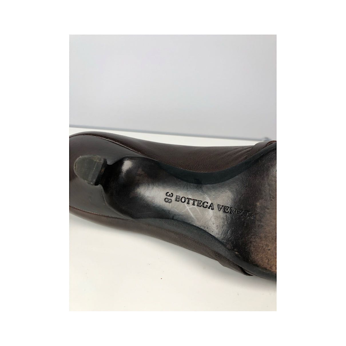 Bottega Veneta Brown Leather Heel Size US 7 / IT 37 - 3 Thumbnail