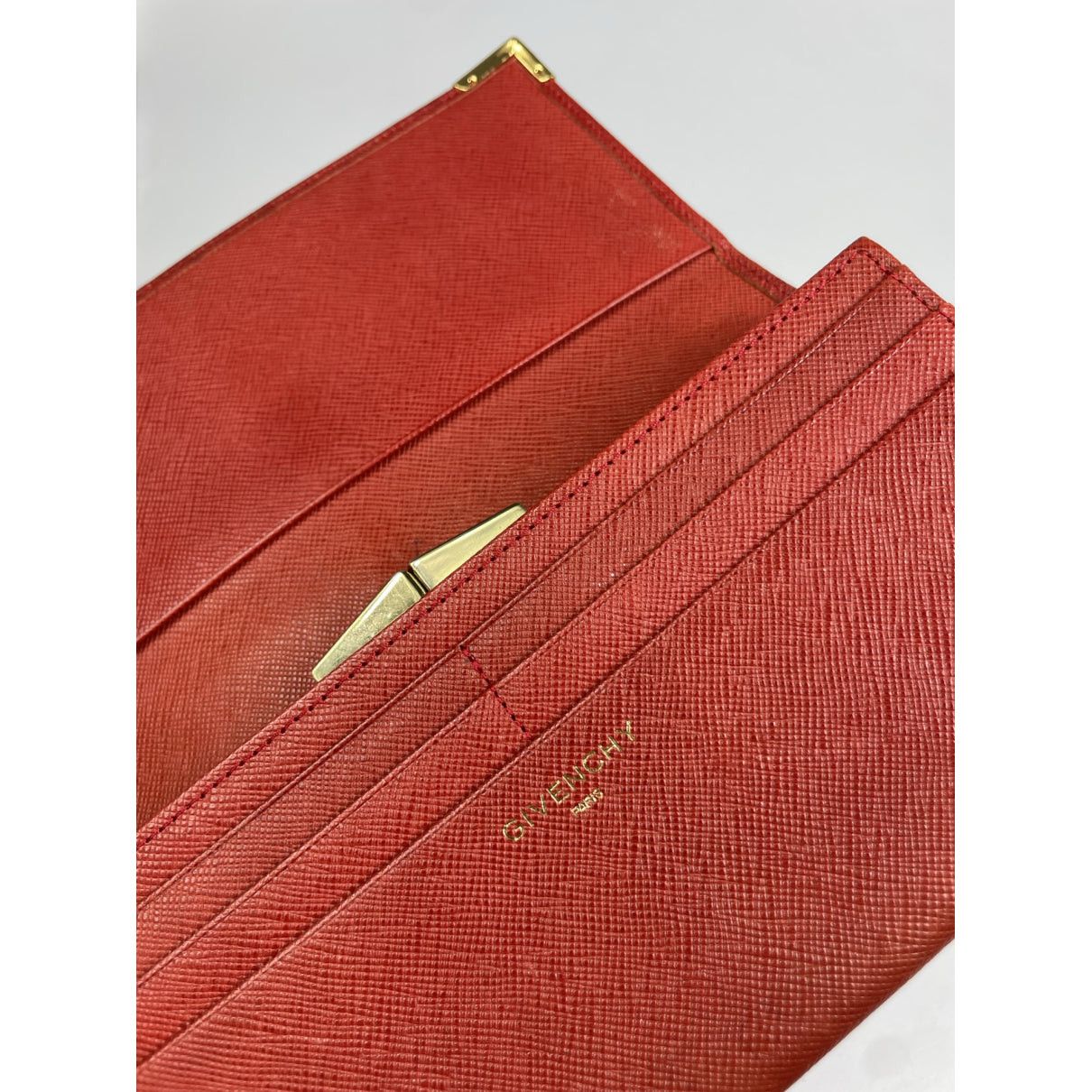 Givenchy GV3 Red Leather Wallet Size ONE SIZE - 4 Thumbnail
