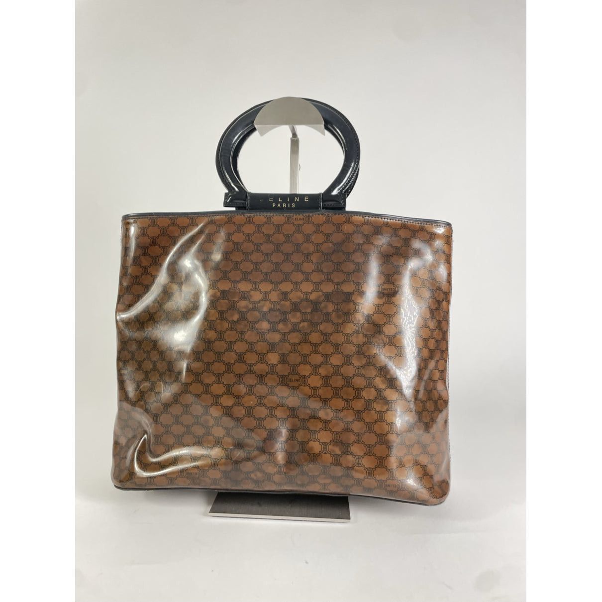 Celine Ring Brown Patent Leather Handbag Size ONE SIZE - 3 Thumbnail