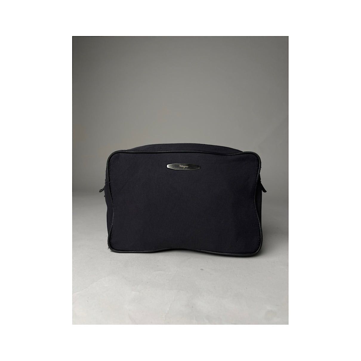 Salvatore Ferragamo Navy Polyester Clutch Bag Size ONE SIZE - 5 Thumbnail