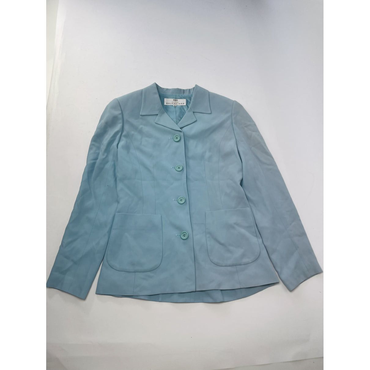 Balenciaga Blue Silk Jacket Size M / US 6-8 / IT 42-44 - 4 Thumbnail