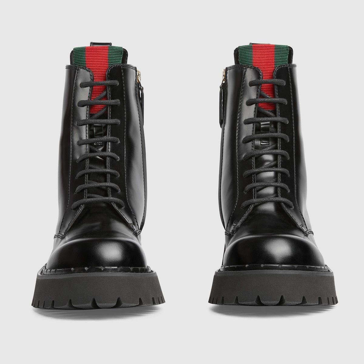 Gucci Gucci Web Lace Up Ankle Boots SIZE 39 Size ONE SIZE - 3 Thumbnail