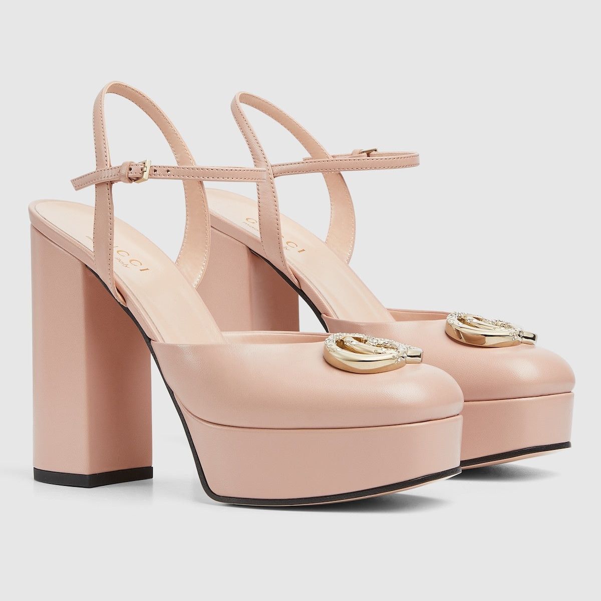 Gucci Gucci Crystal Double G Platform Pumps SIZE 37.5 Size ONE SIZE - 2 Thumbnail