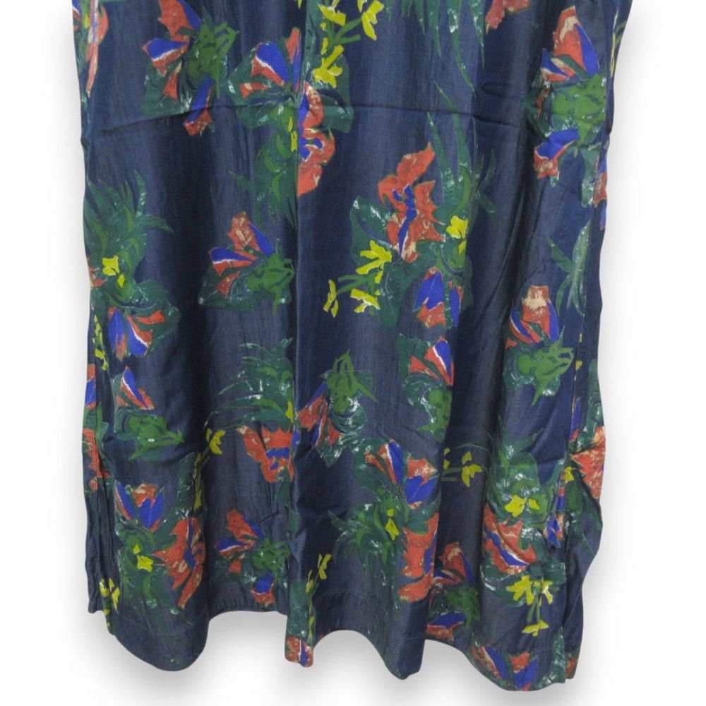 Other Other 45R Aloha Print Cupra Denim Dress Denim Dresses DUTY FREE for USA Size ONE SIZE - 4 Thumbnail