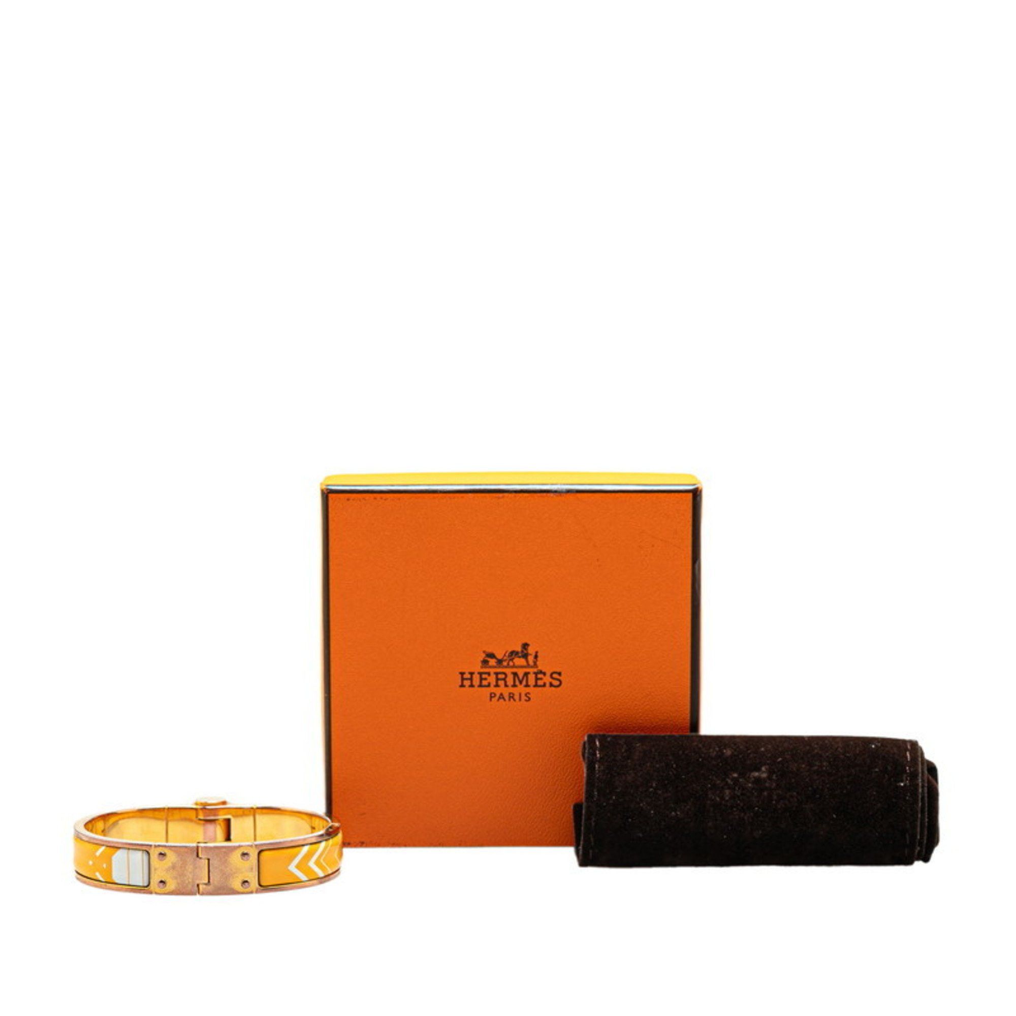 Hermes Hermès Charnière Bangle Gold Orange Plated Women's HERMES Size ONE SIZE - 7 Thumbnail