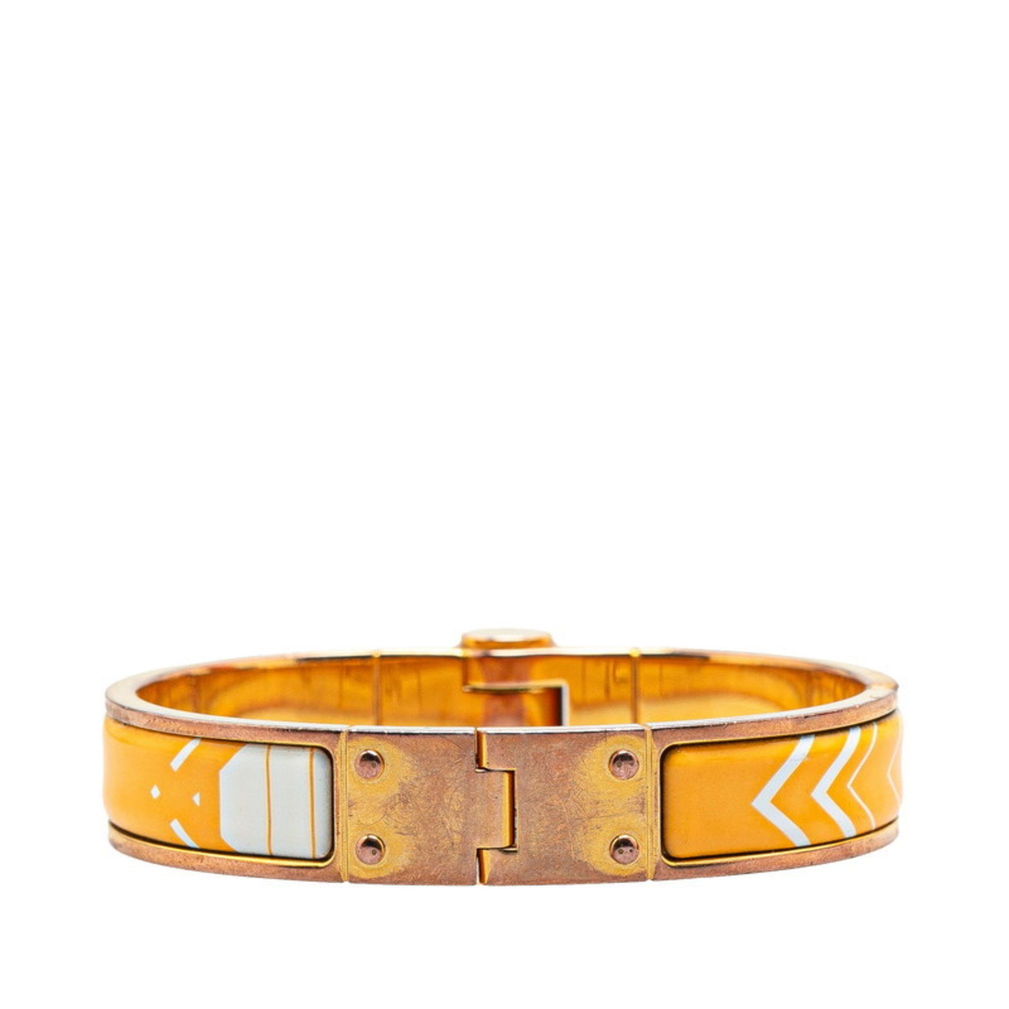 Hermes Hermès Charnière Bangle Gold Orange Plated Women's HERMES Size ONE SIZE - 2 Thumbnail