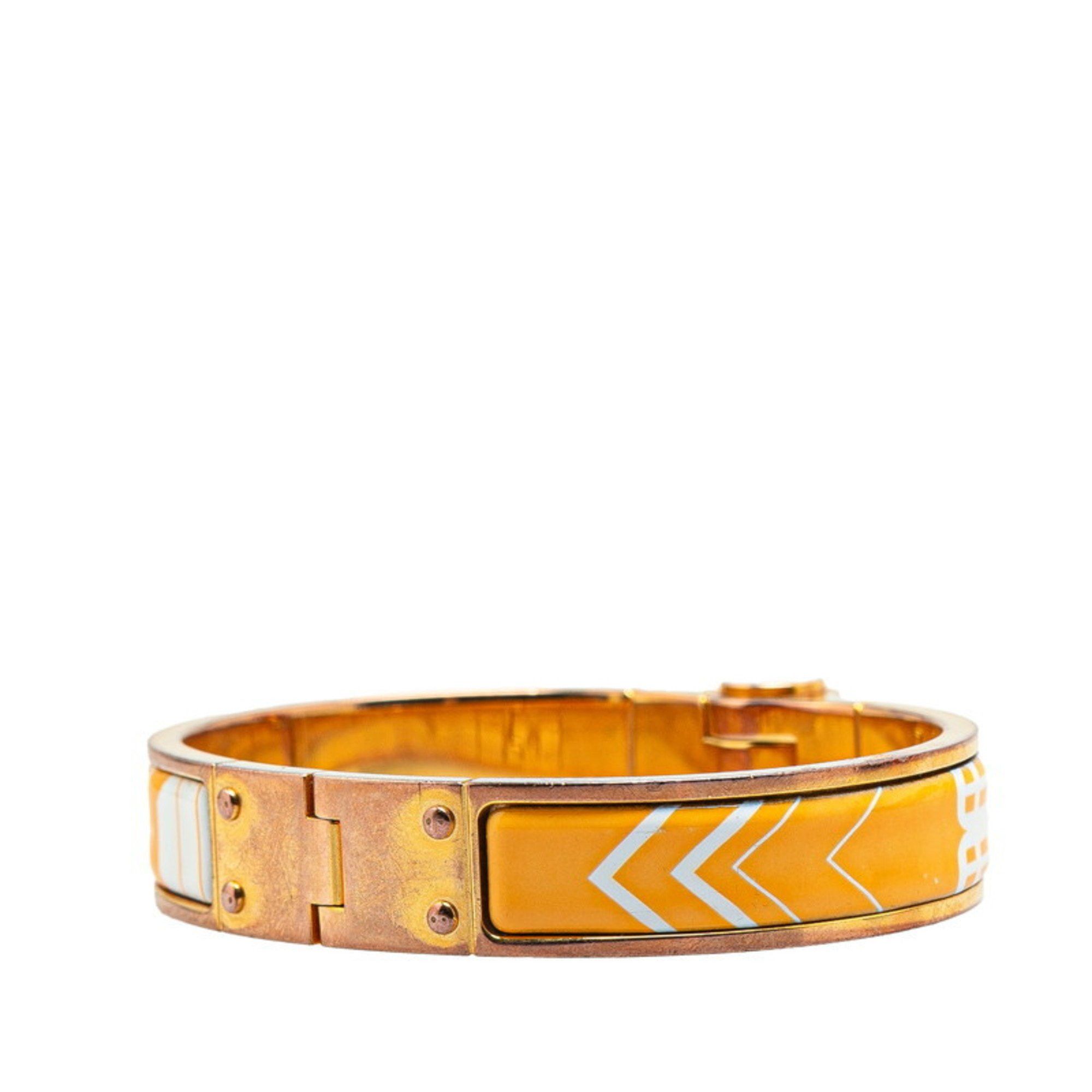 Hermes Hermès Charnière Bangle Gold Orange Plated Women's HERMES Size ONE SIZE - 3 Thumbnail