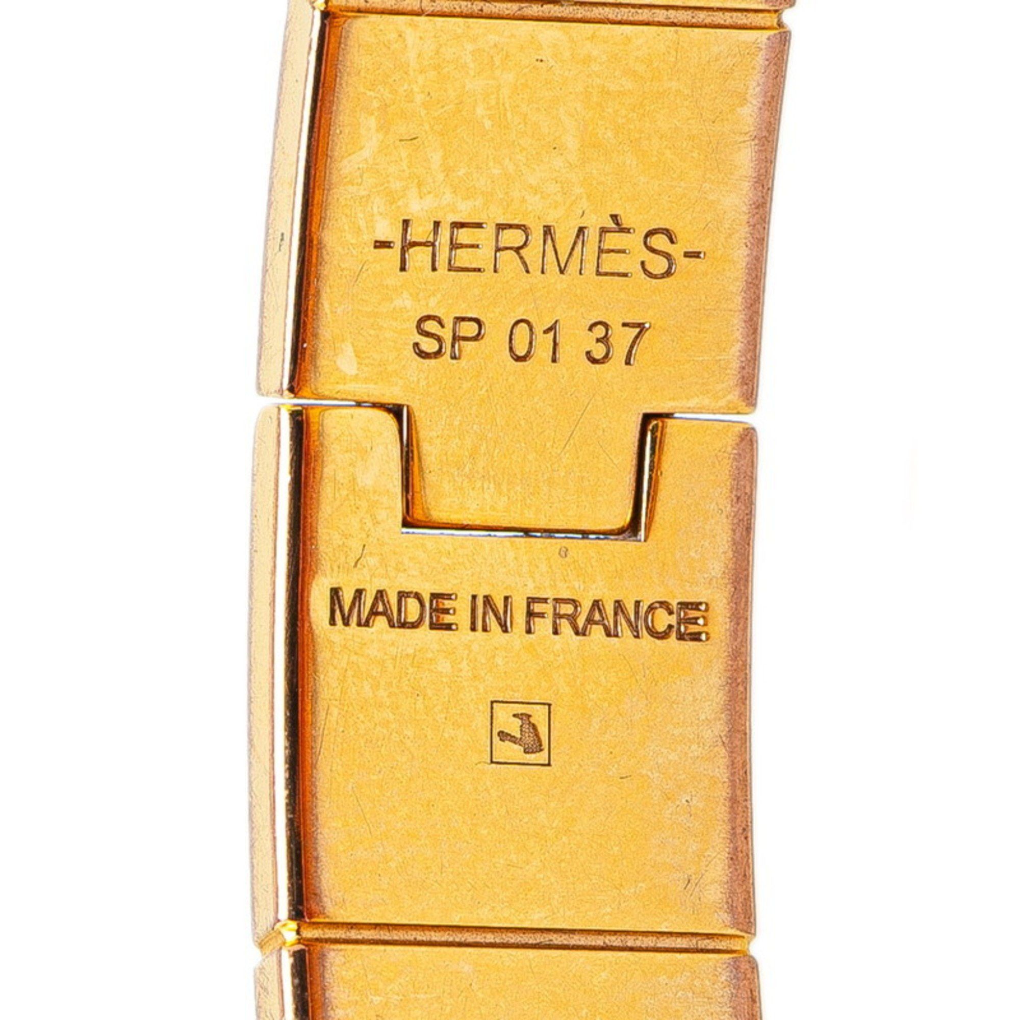 Hermes Hermès Charnière Bangle Gold Orange Plated Women's HERMES Size ONE SIZE - 6 Thumbnail