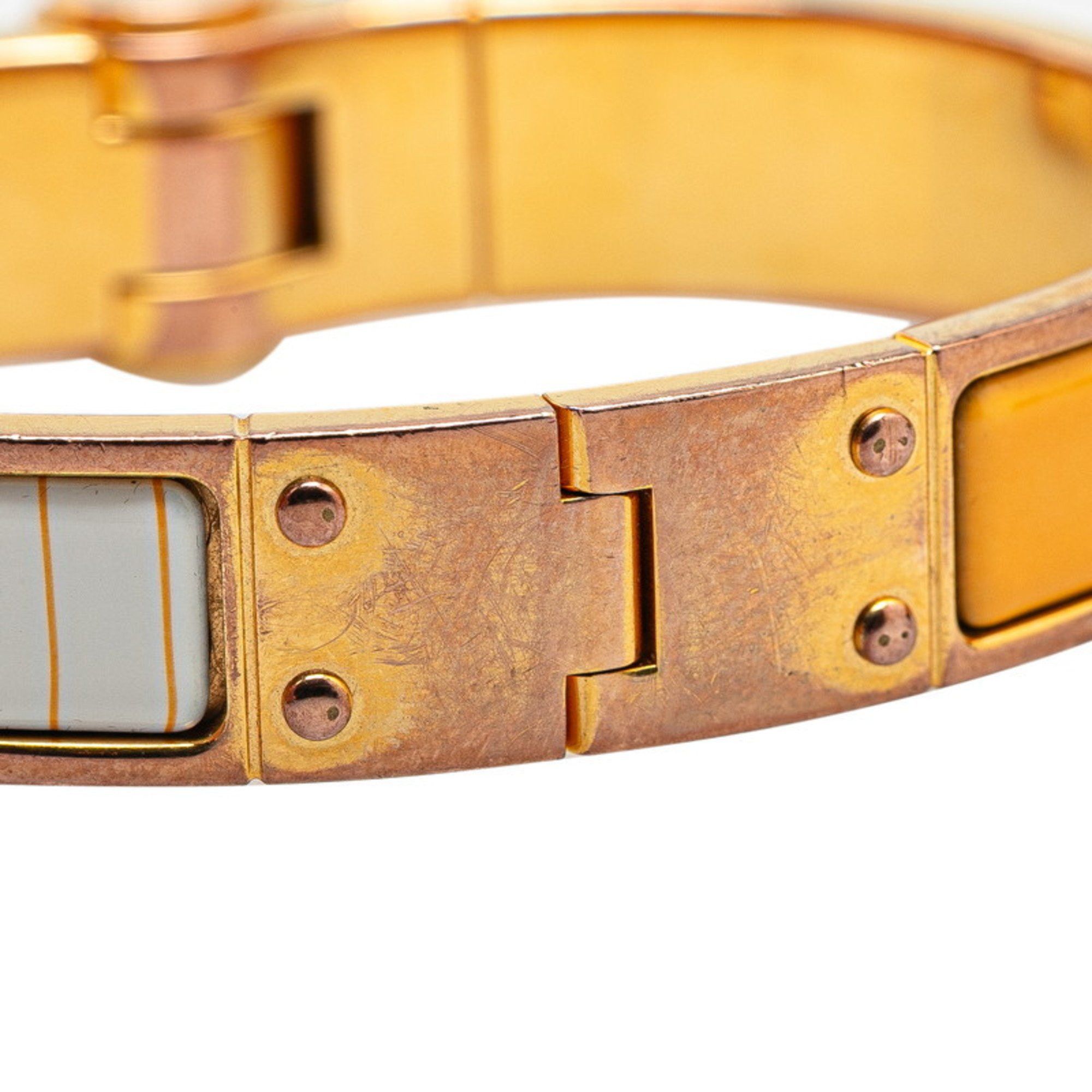 Hermes Hermès Charnière Bangle Gold Orange Plated Women's HERMES Size ONE SIZE - 5 Thumbnail
