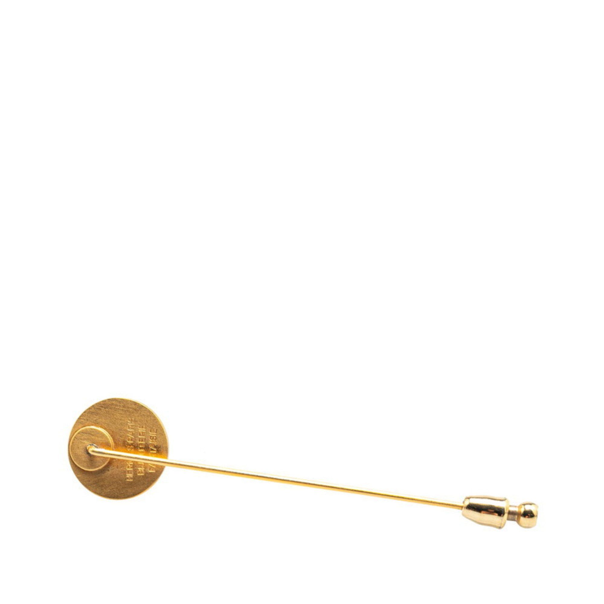 Hermes Hermes Serie pin brooch, gold plated, for women. Size ONE SIZE - 2 Thumbnail