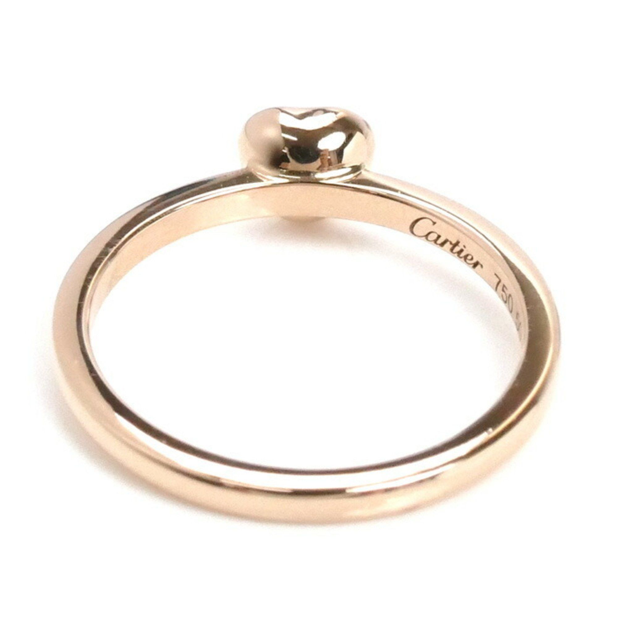 Cartier Diamond Pink Gold Heart Ring CARTIER 18KPG Pink Gold