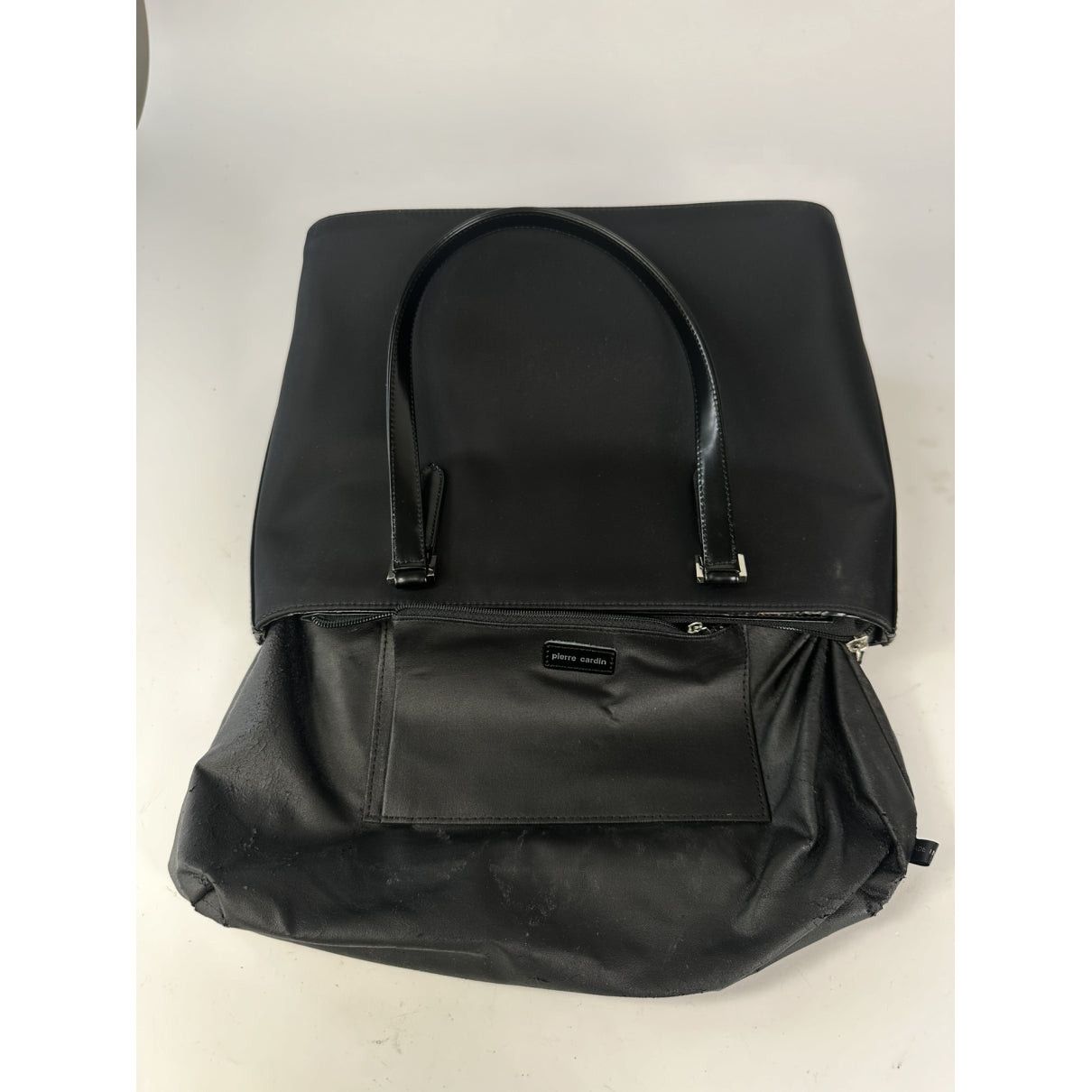 Pierre Cardin Black Leather Handbag Size ONE SIZE - 2 Thumbnail