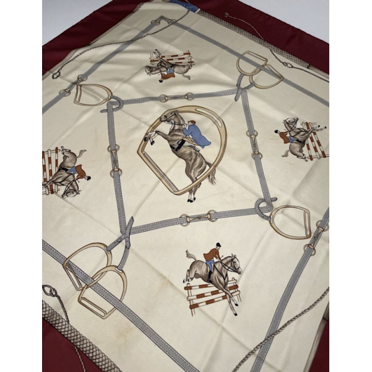 Celine Anneaux de foulards Multicolour Silk Scarf Size ONE SIZE - 5 Thumbnail