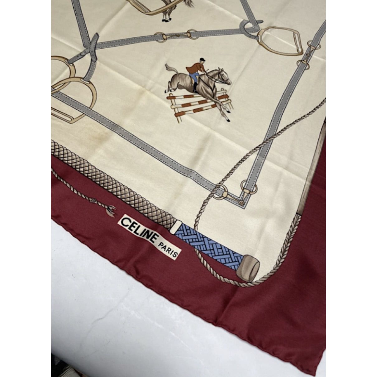 Celine Anneaux de foulards Multicolour Silk Scarf Size ONE SIZE - 2 Thumbnail