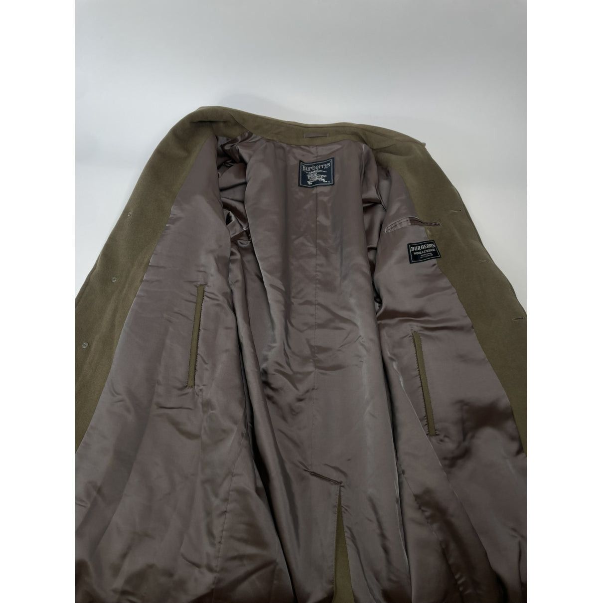 Burberry Kensington Khaki Wool Coat Size L / US 10 / IT 46 - 2 Thumbnail
