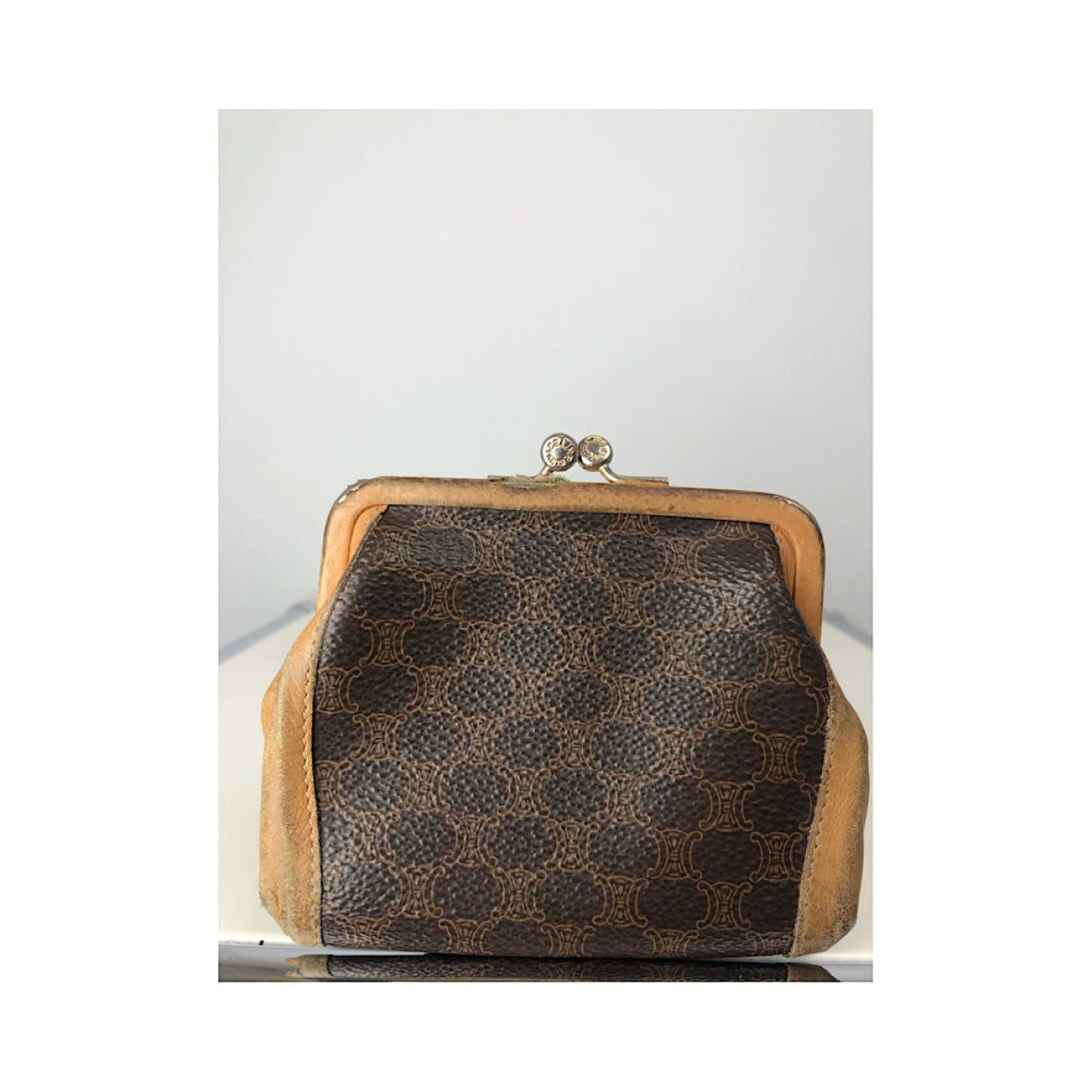 Celine Triomphe Brown Leather Wallet Size ONE SIZE - 2 Thumbnail