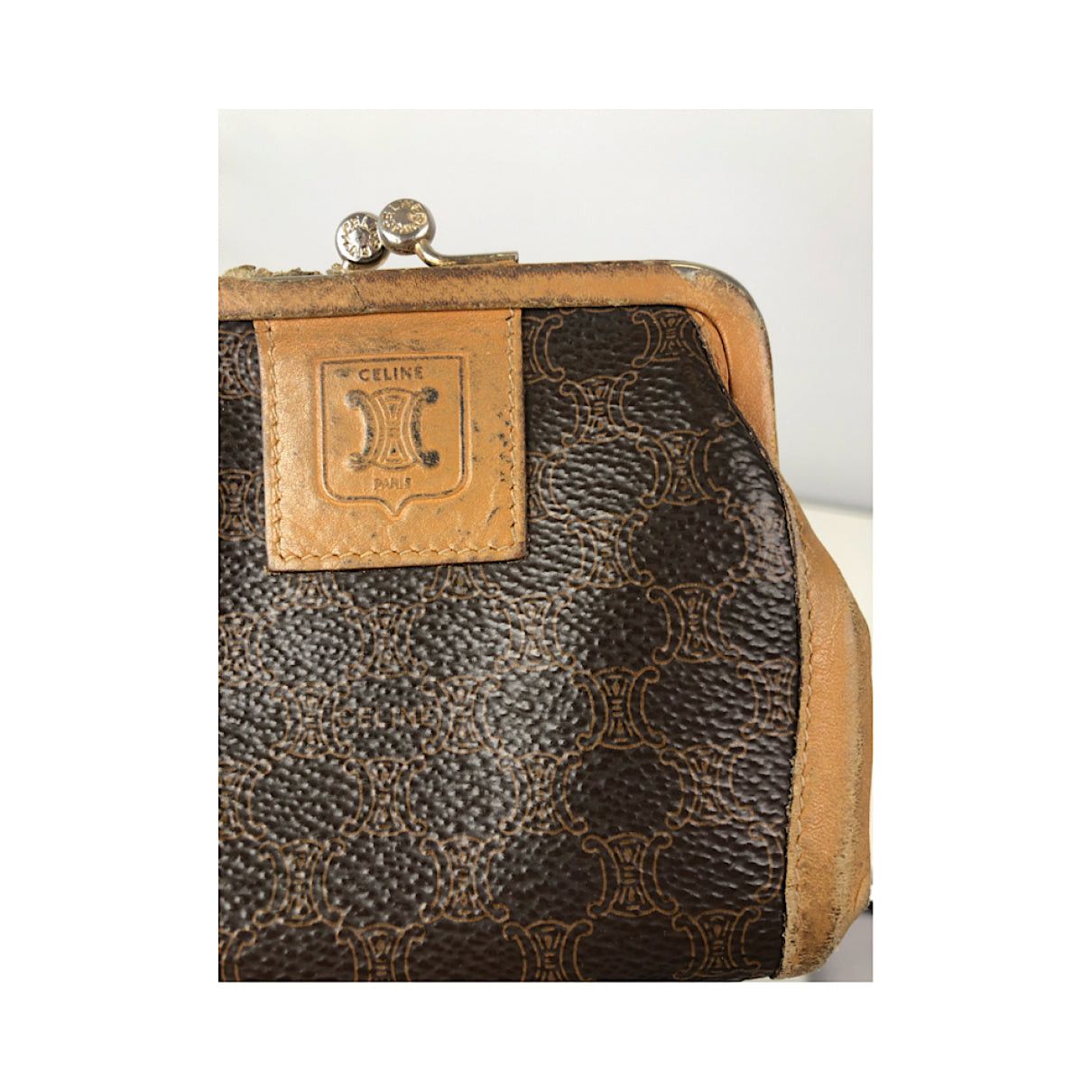 Celine Triomphe Brown Leather Wallet Size ONE SIZE - 4 Thumbnail